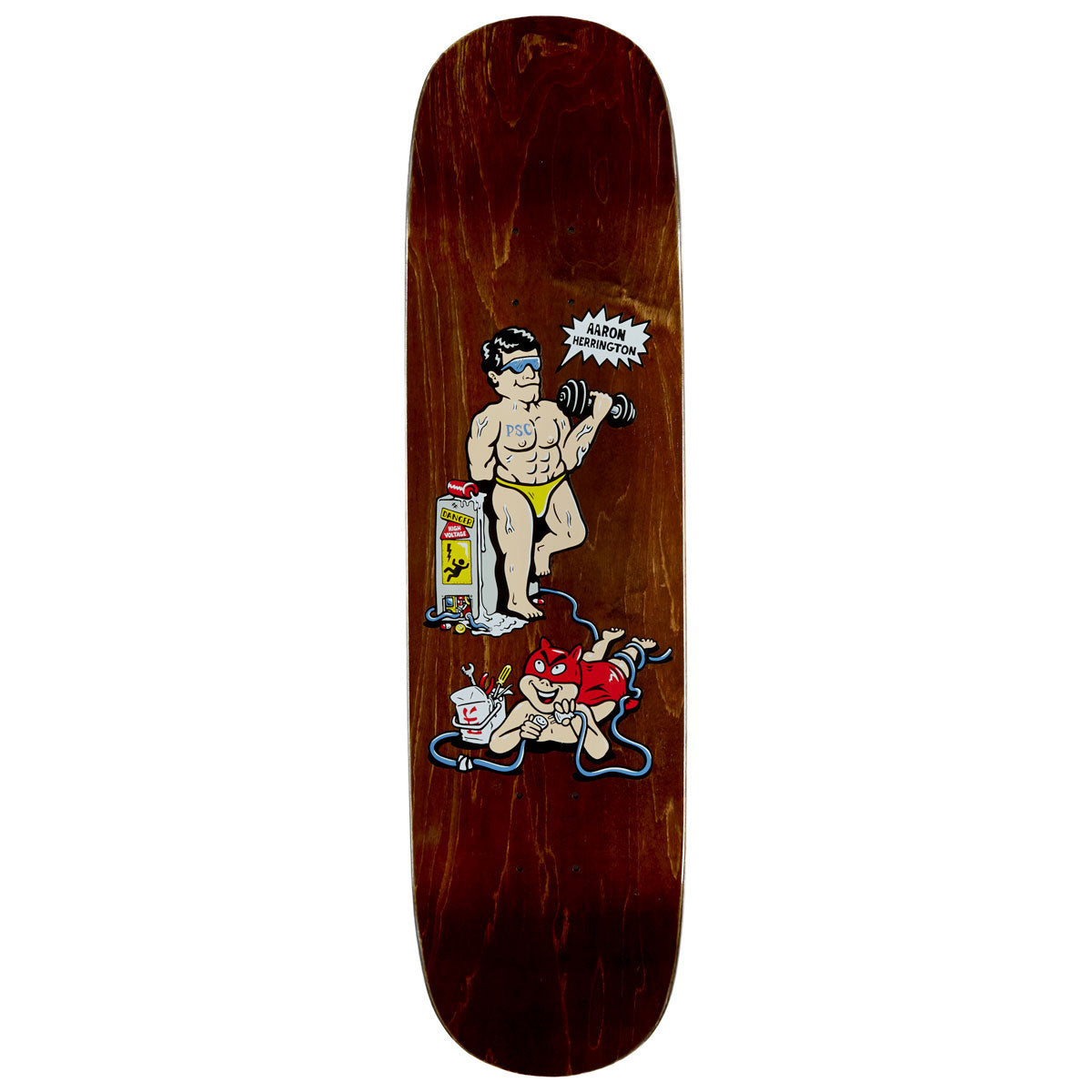 Polar Aaron Herrington Pumping Iron P2 Jr Shape Skateboard Deck - 8.25