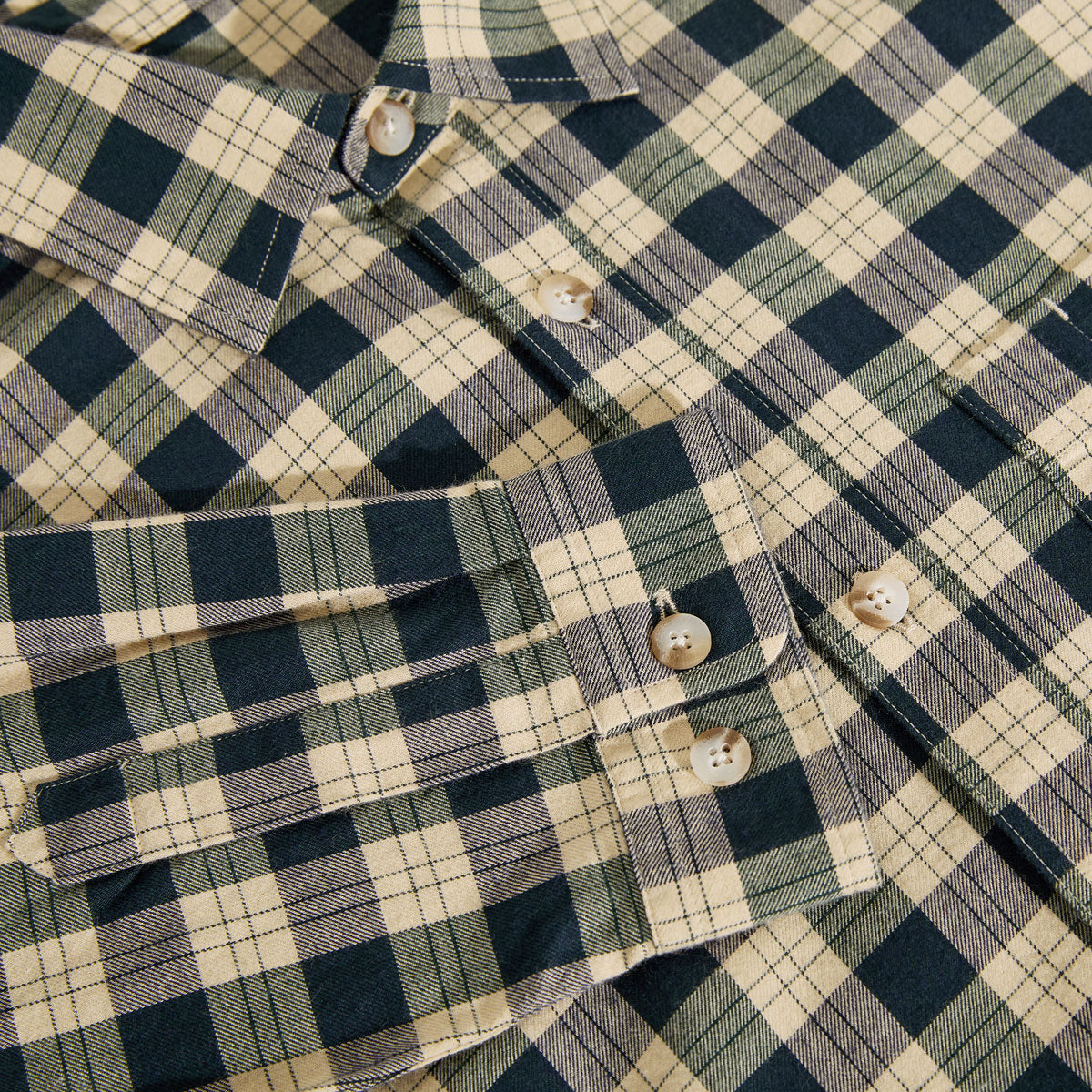 Polar Mitchell Long Sleeve Shirt - Teal/Butter image 3