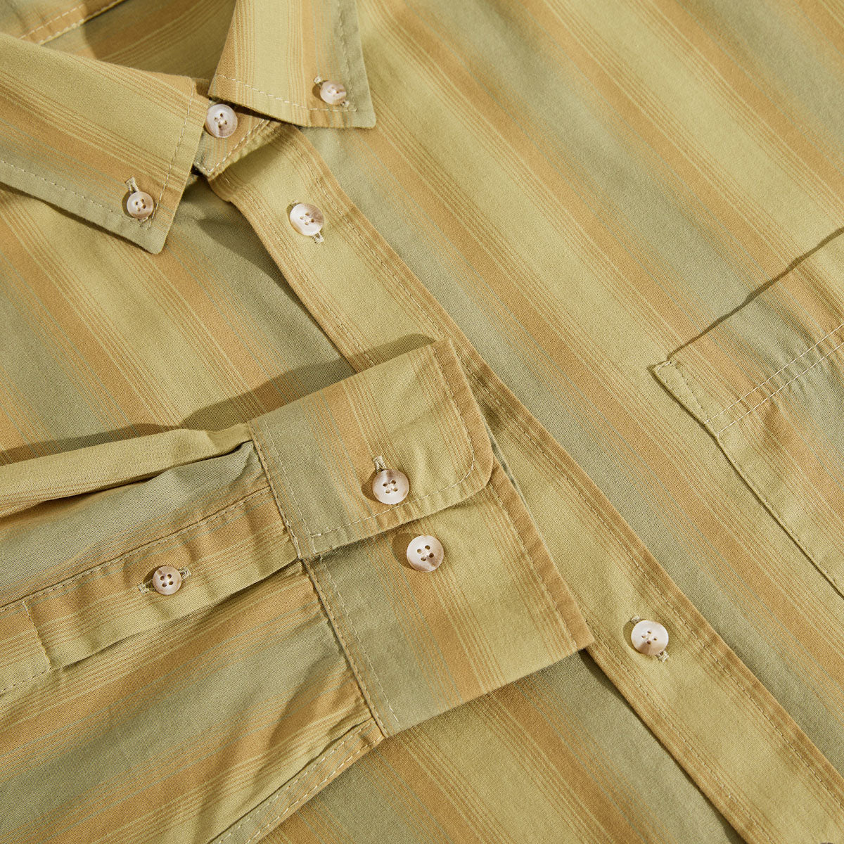 Polar Ben Long Sleeve Shirt - Green Stripe image 3