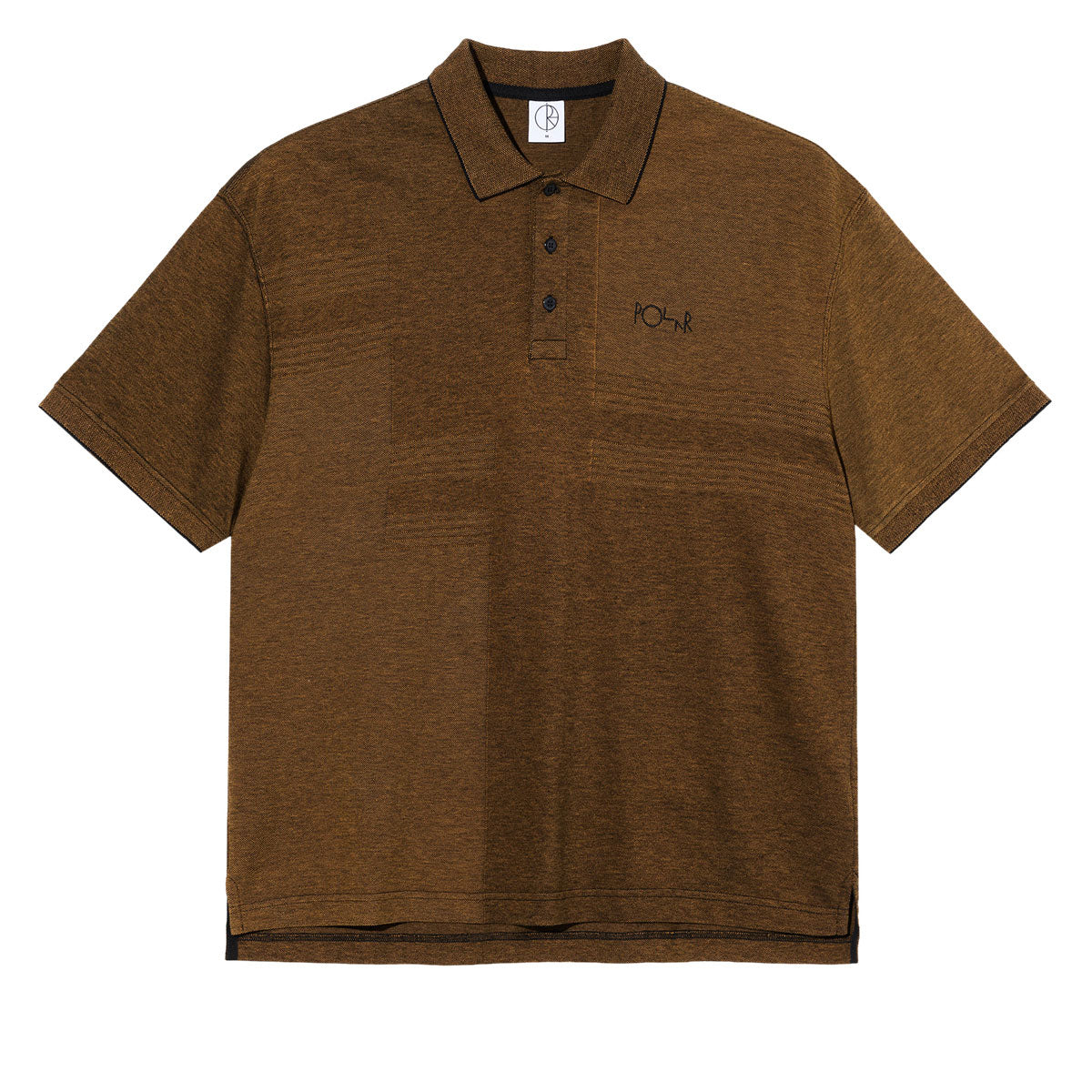 Polar Surf Pique Polo Shirt - Black/Caramel image 1