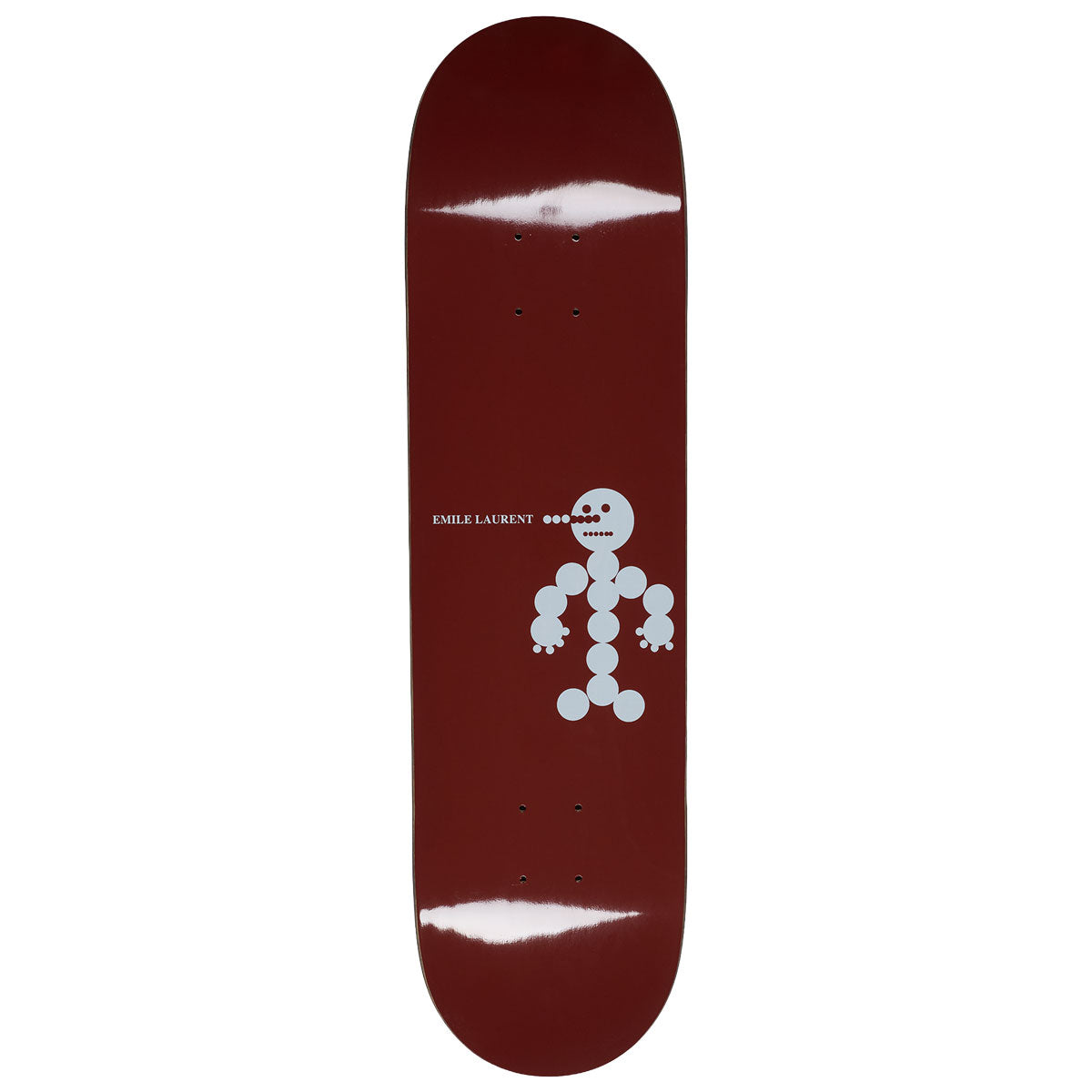 Polar Emile Laurent Snowman Skateboard Deck - Wine - 8.25
