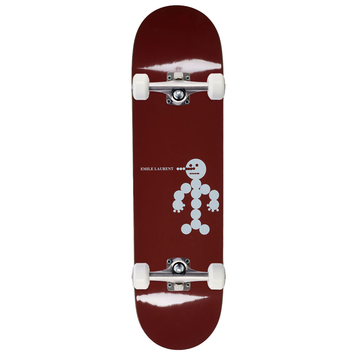 Polar Emile Laurent Snowman Skateboard Complete - Wine - 8.25
