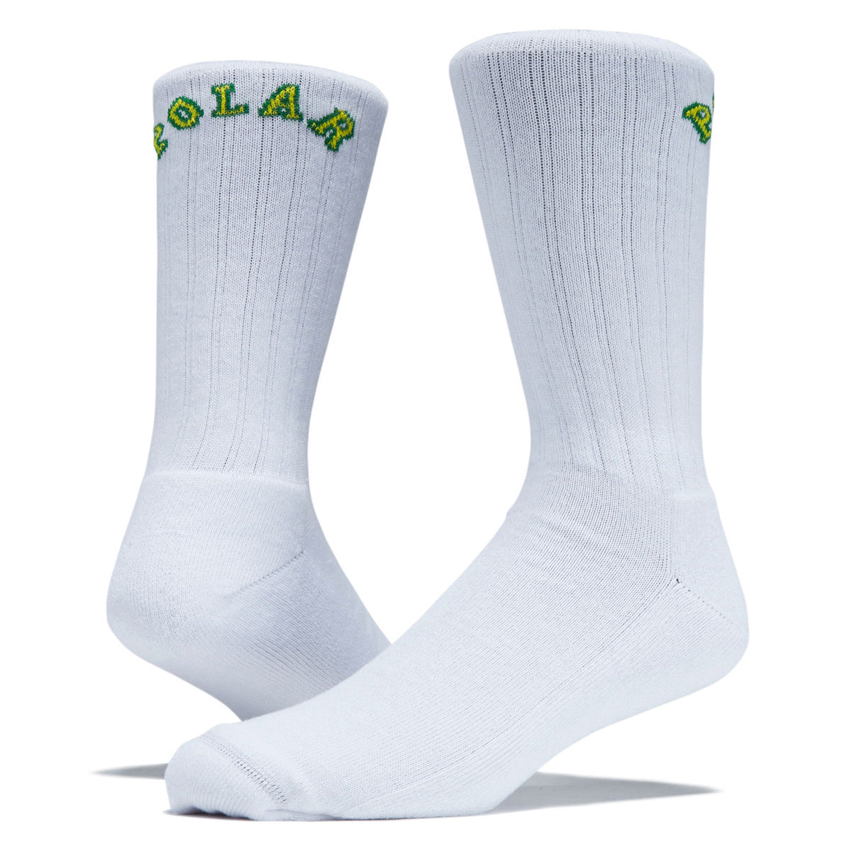 Polar College Large Rib Socks - White image 2