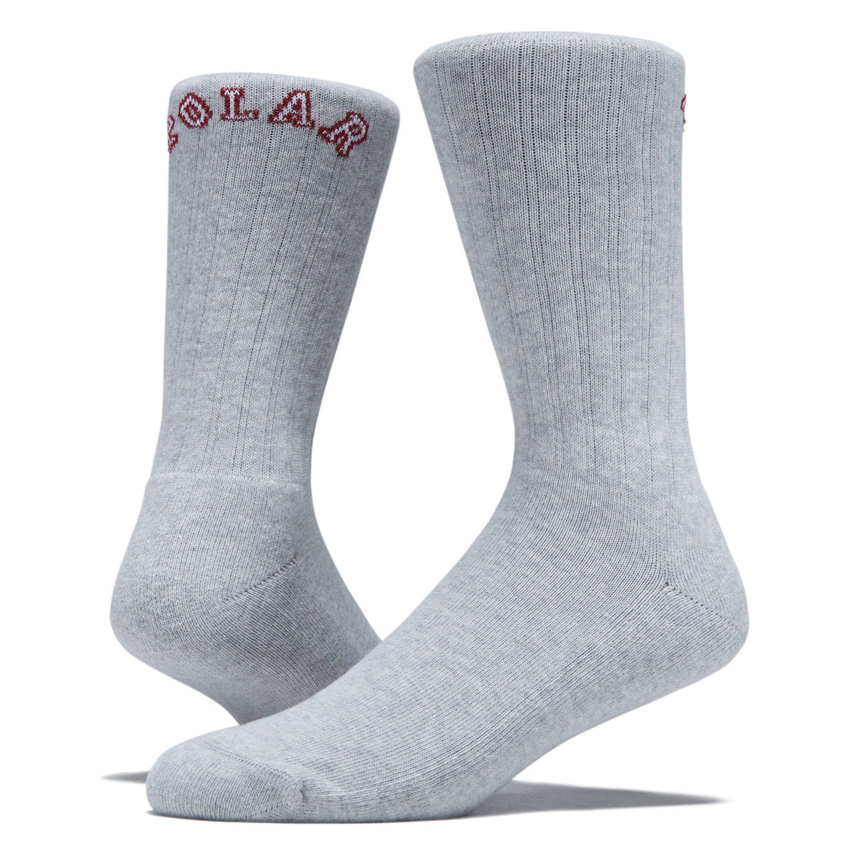 Polar College Large Rib Socks - Heather Grey image 2
