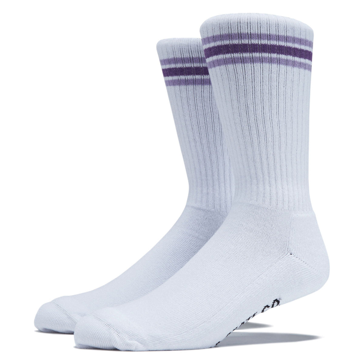 Polar Stripes Rib Socks - White/Lavender image 1