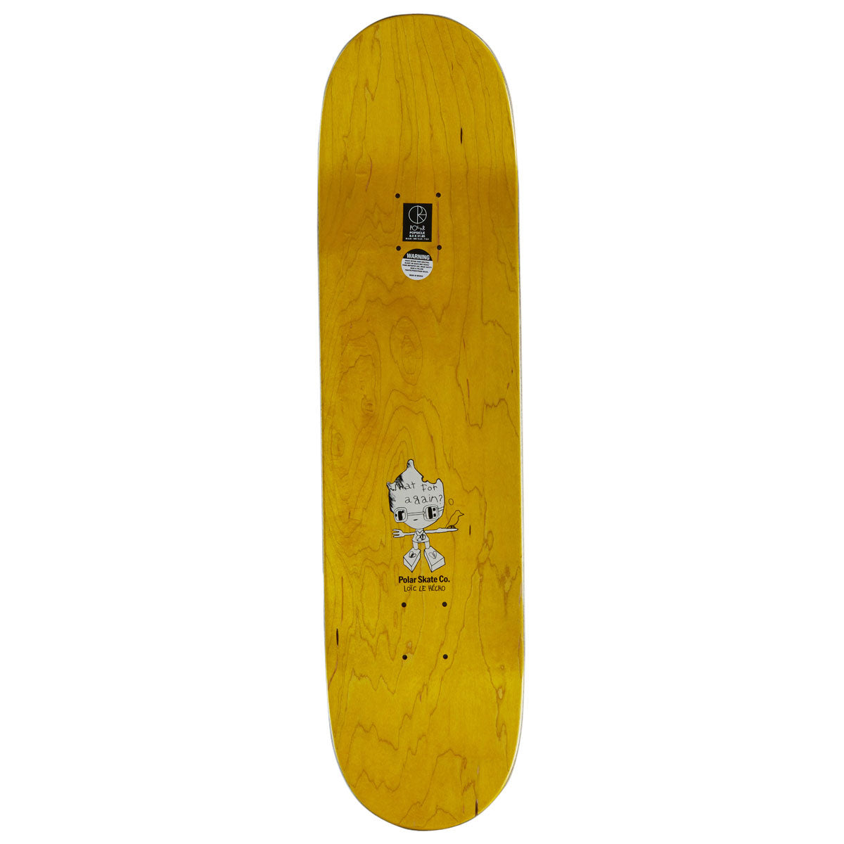 Polar Oski I Think You Perfect Skateboard Deck - Yellow - 8.00