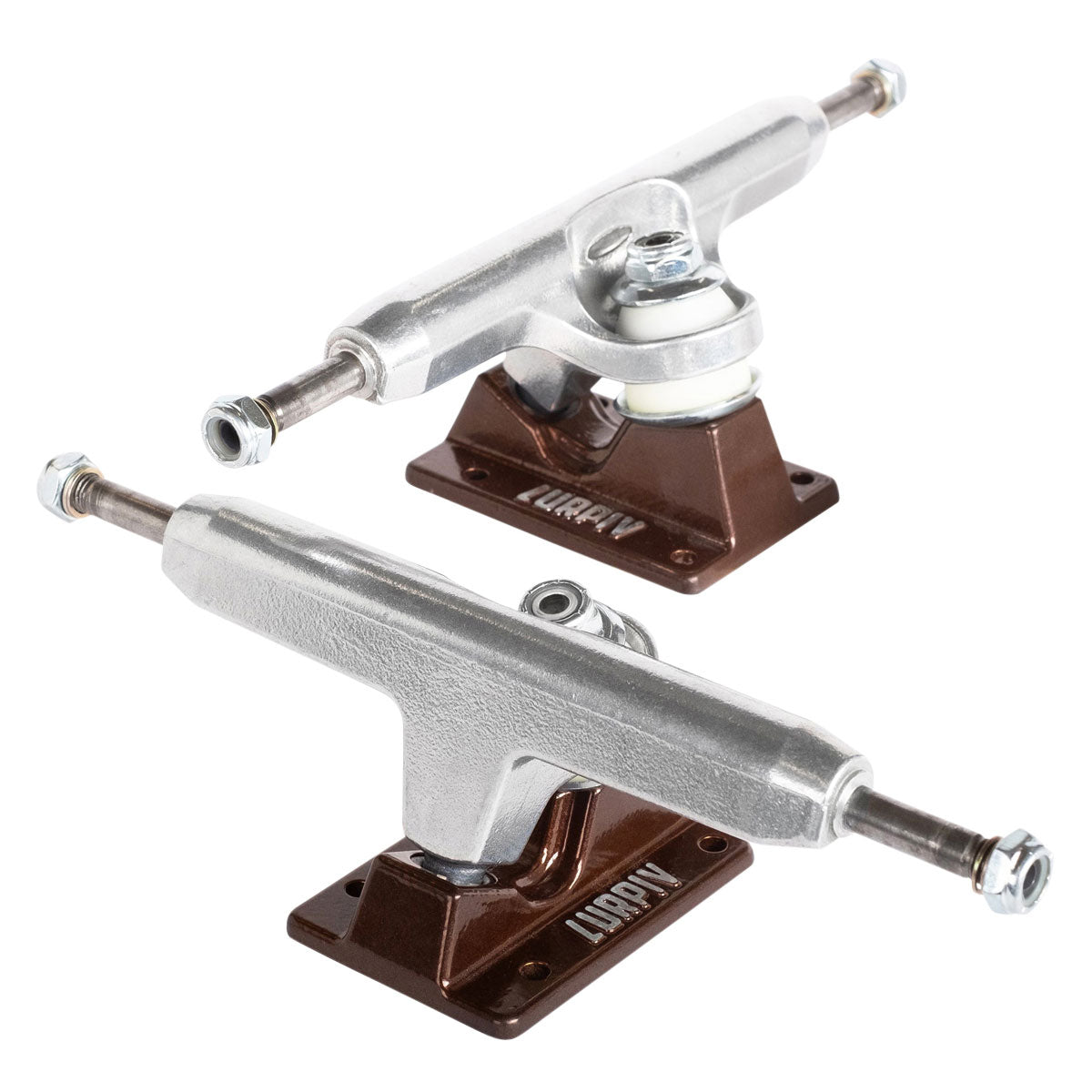 Lurpiv 3 Hollow Skateboard Trucks - Polished/Brown - 145mm image 3