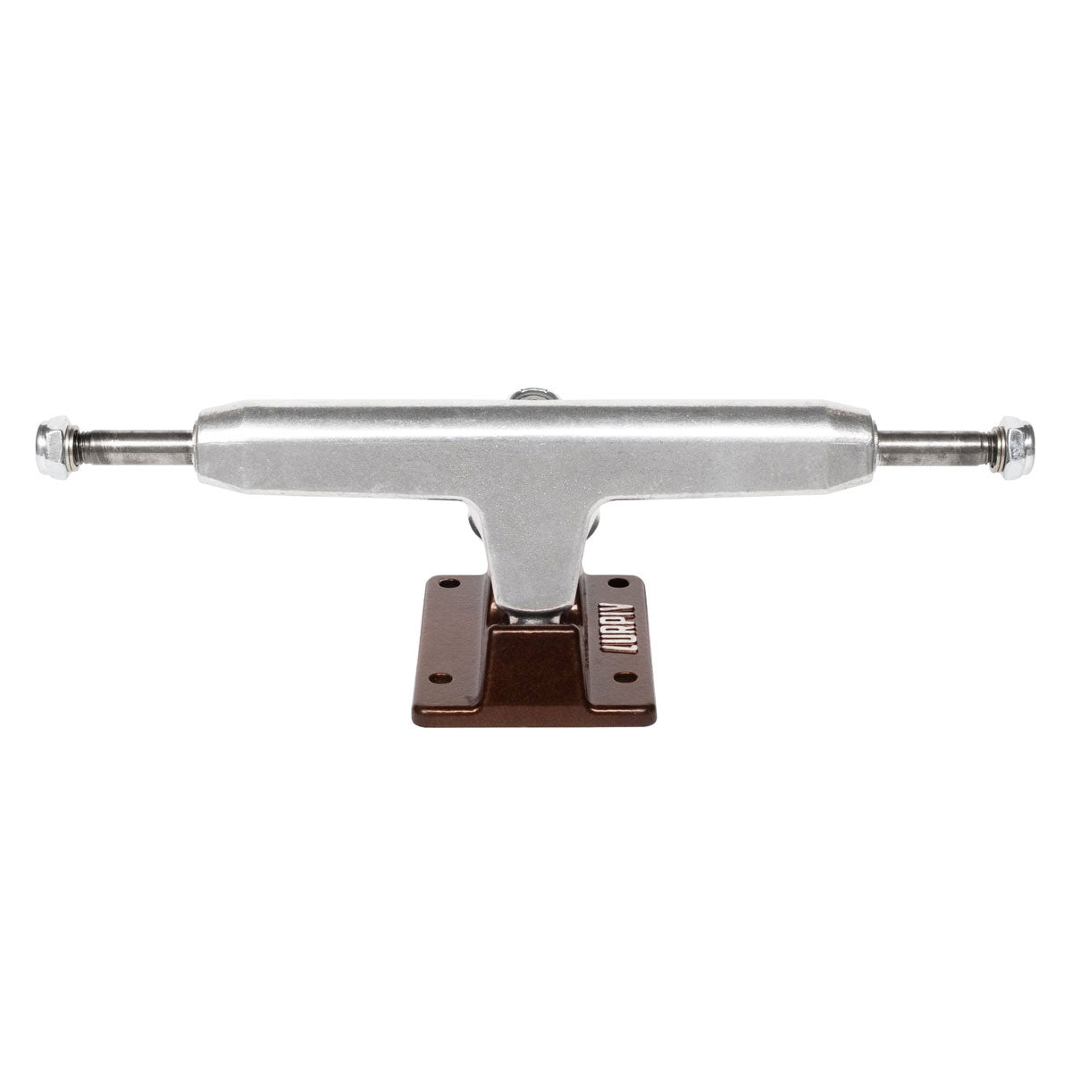 Lurpiv 3 Hollow Skateboard Trucks - Polished/Brown - 155mm image 1