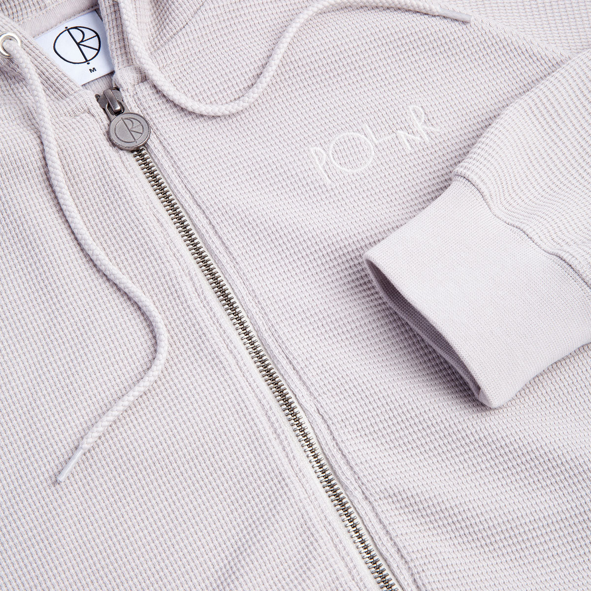 Polar Waffle Zip Hoodie - Pale Taupe image 3