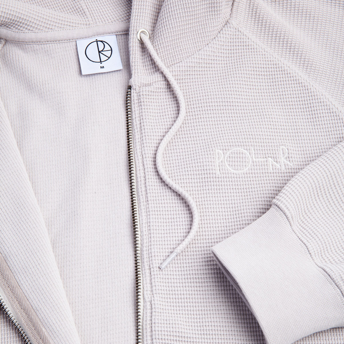 Polar Waffle Zip Hoodie - Pale Taupe image 4