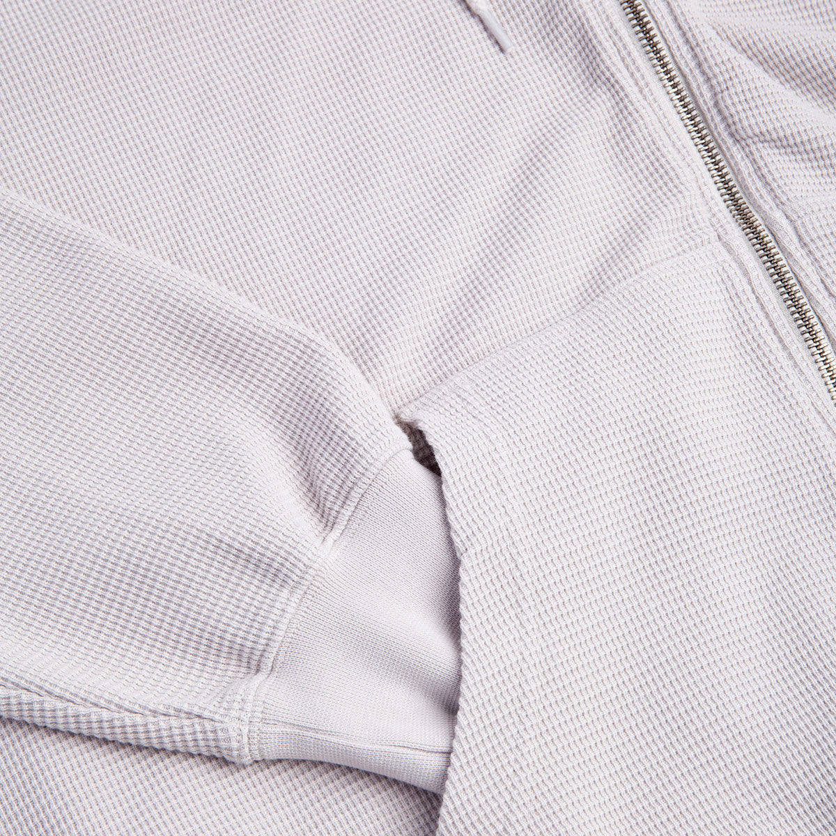 Polar Waffle Zip Hoodie - Pale Taupe image 5