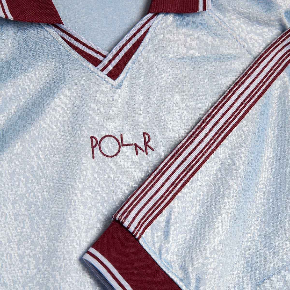 Polar Davie Long Sleeve Shirt - Sky Blue/Wine image 3
