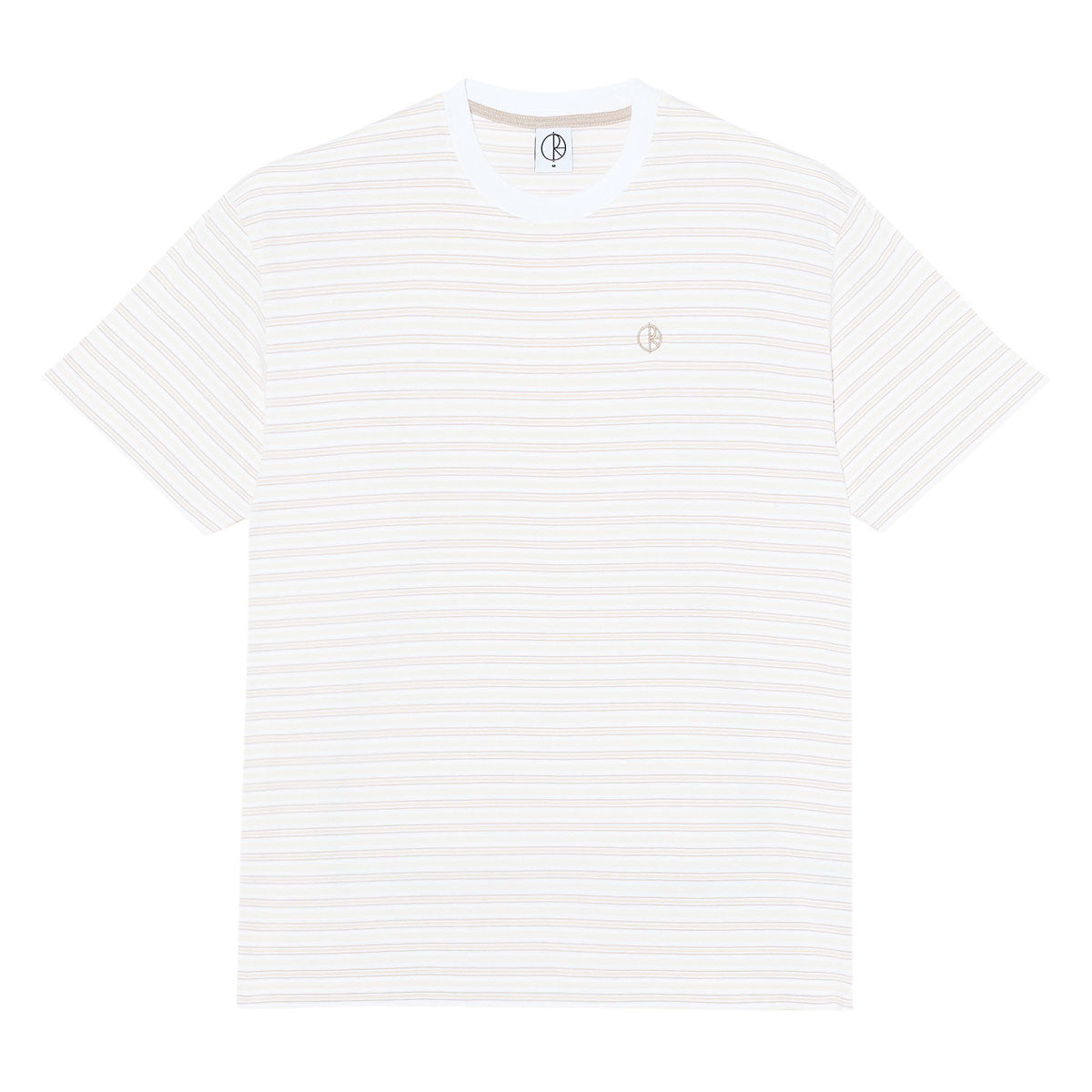 Polar Stripe T-Shirt - White/Taupe image 1