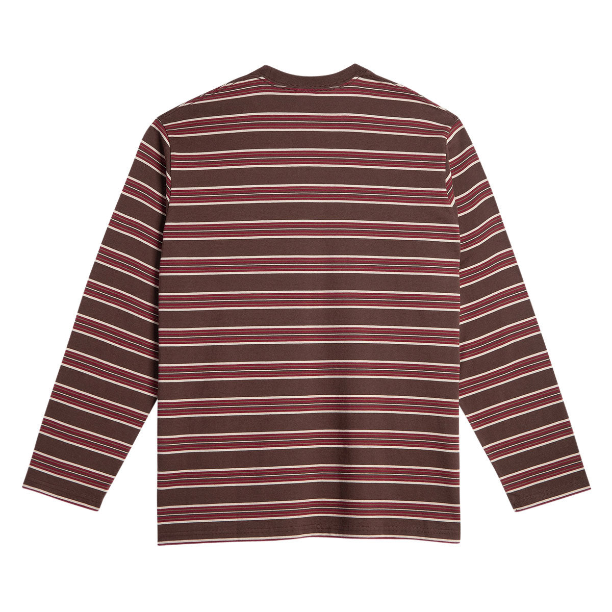 Polar Steve Stripe Long Sleeve T-Shirt - Brown/Red image 3