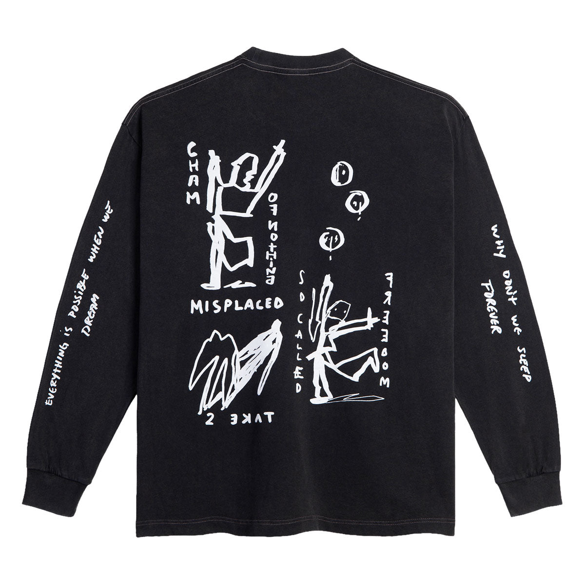 Polar On Repeat Long Sleeve T-Shirt - Silver Black image 2