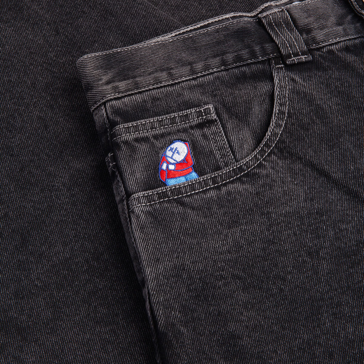 Polar Big Boy OG Logo Jeans - Silver Black image 3