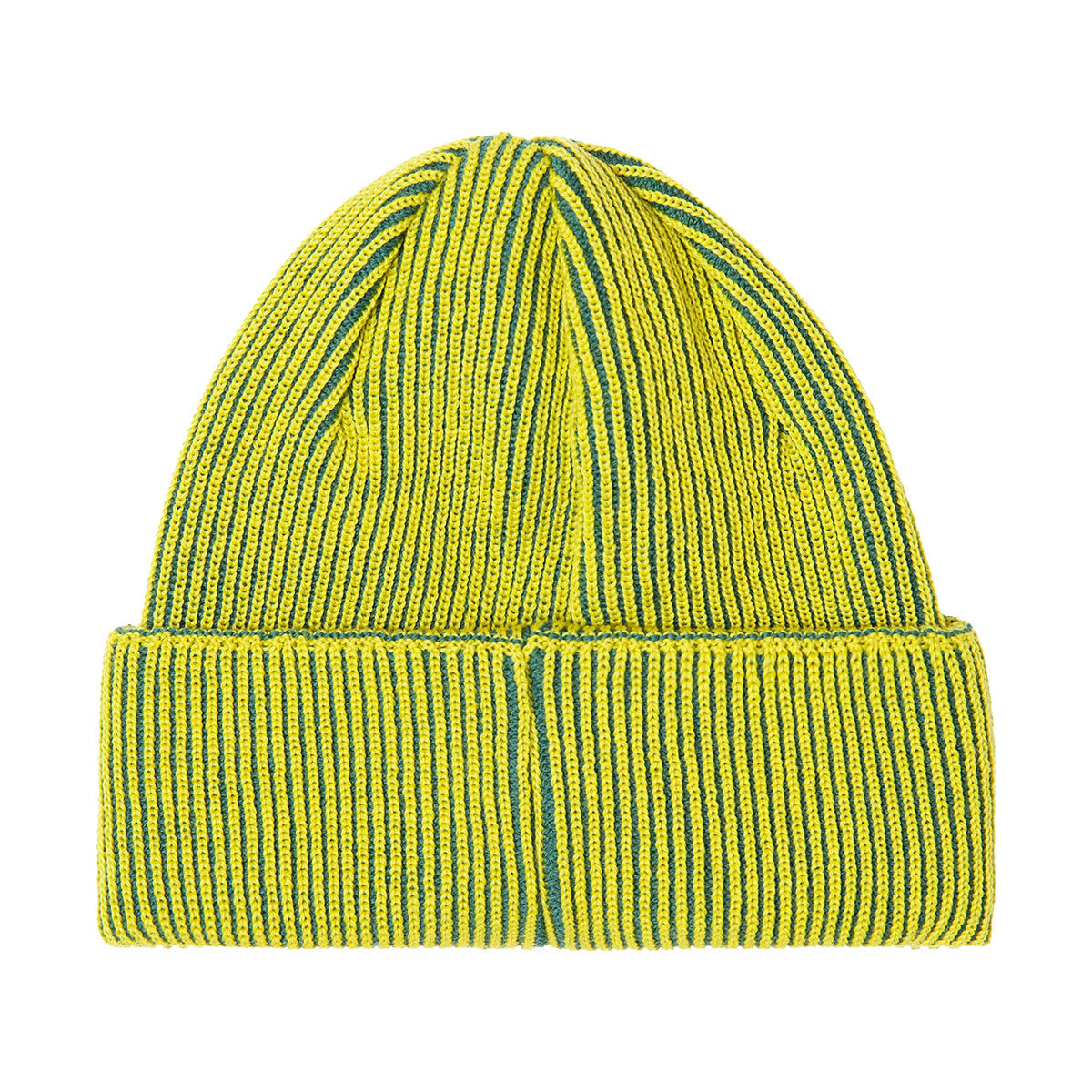 Polar Lines Merino Beanie - Chartreuse/Army Green image 2