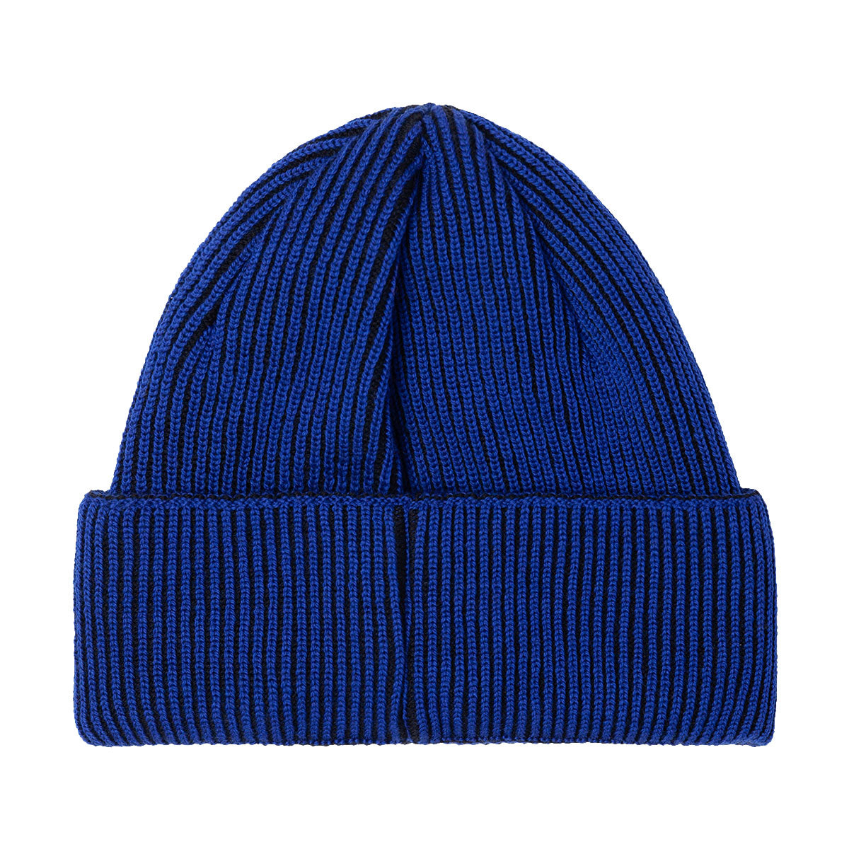 Polar Lines Merino Beanie - Egyptian Blue/Black image 2