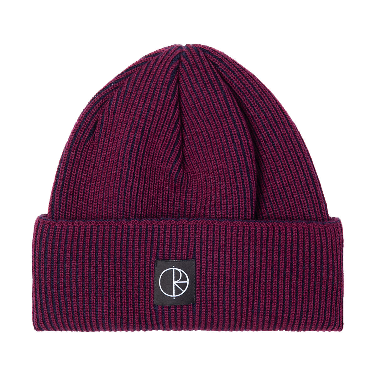 Polar Lines Merino Beanie - Wine/Navy image 1