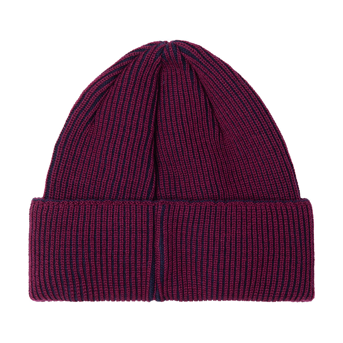 Polar Lines Merino Beanie - Wine/Navy image 2