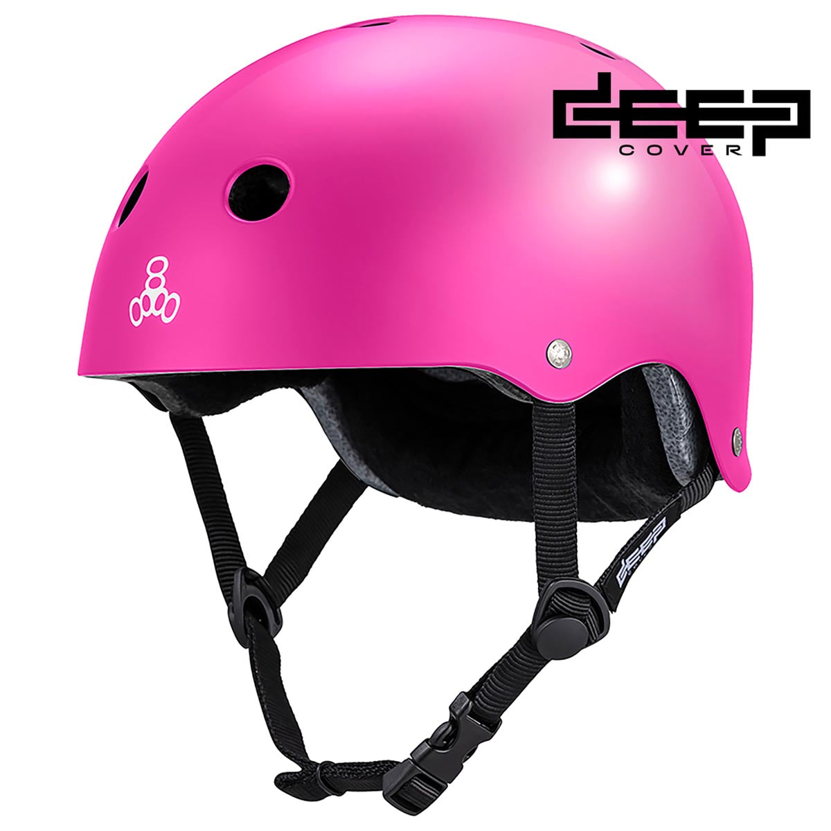 Triple Eight Deep Cover Helmet - Pink Glossy image 1