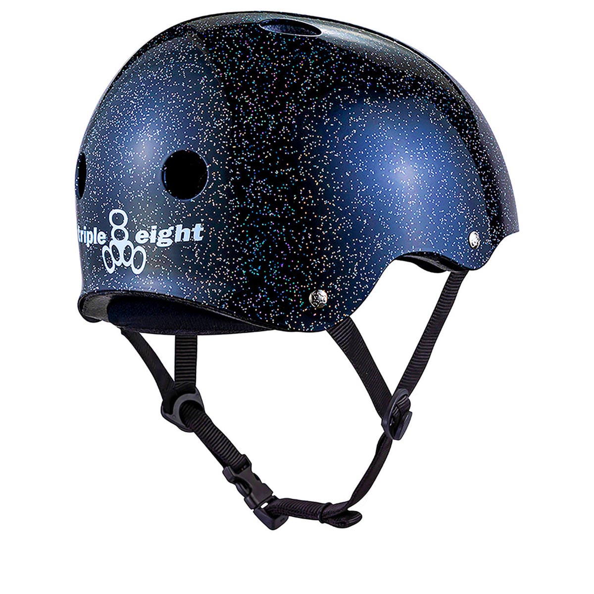 Triple Eight Deep Cover Helmet - Black Glitter image 2