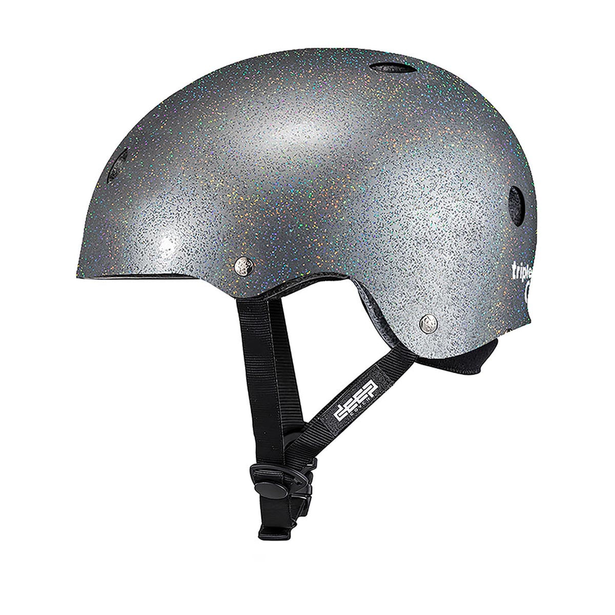 Triple Eight Deep Cover Helmet - Silver Glitter image 3