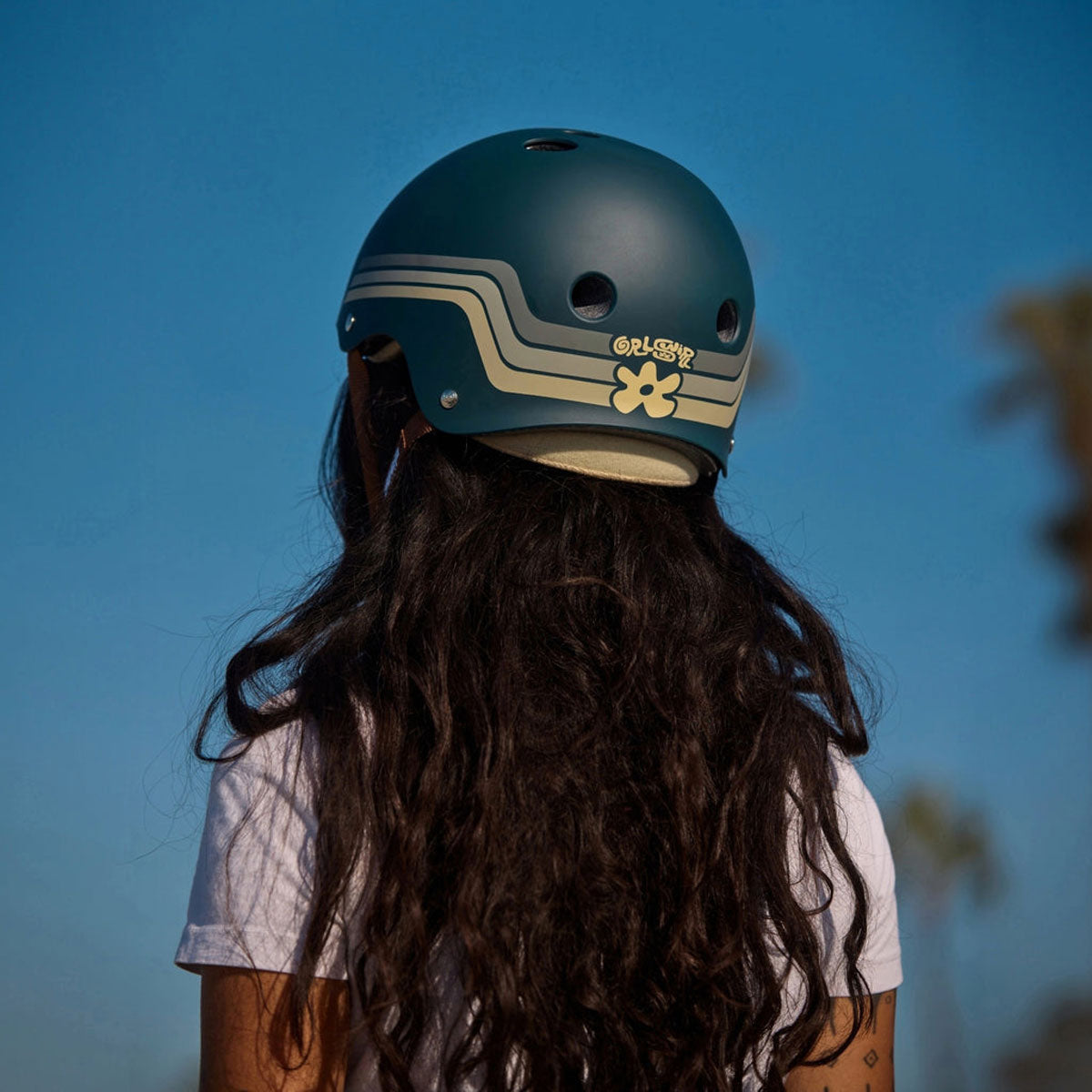 Triple Eight x GRLSWIRL Deep Cover Helmet - Retro Blue-Gray image 4