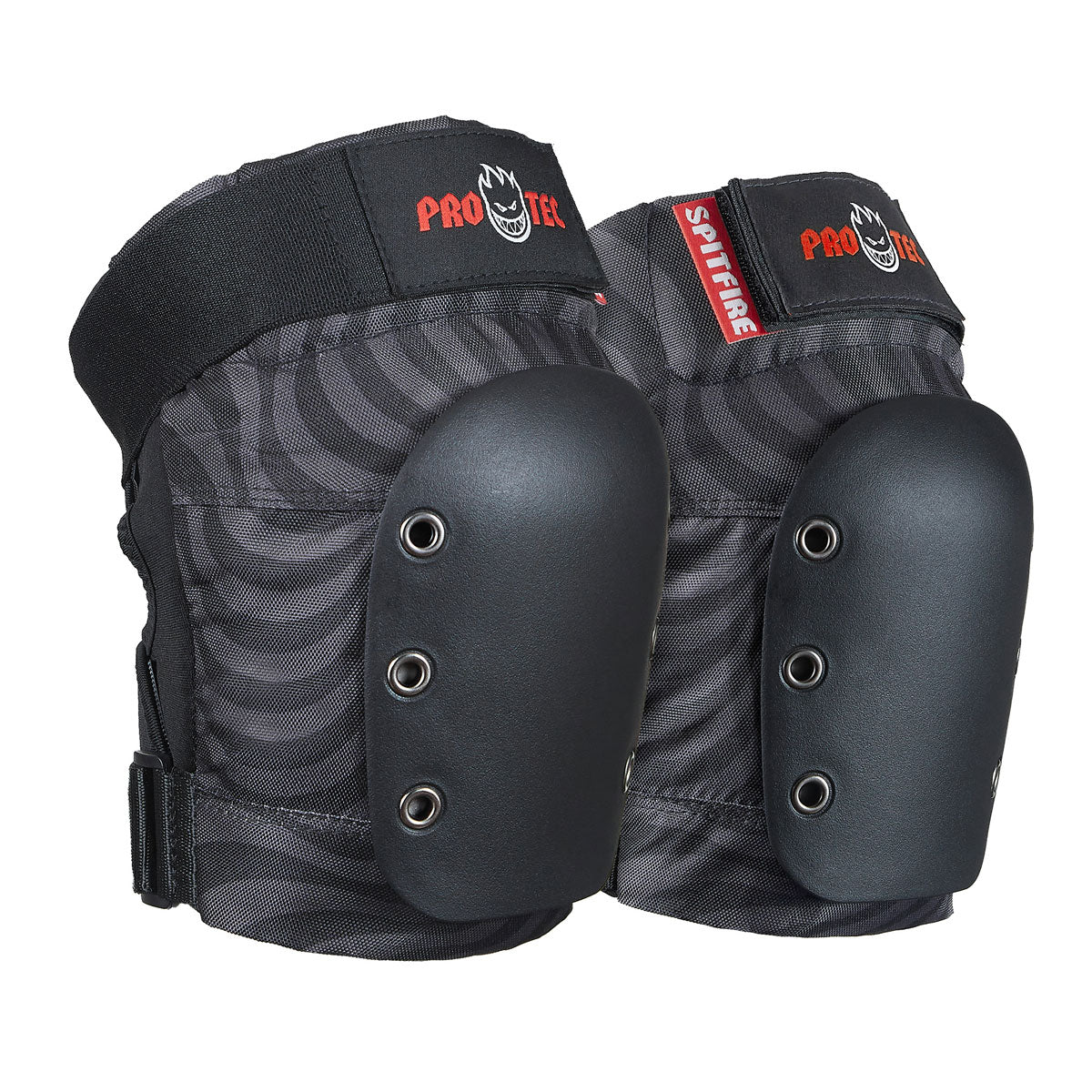 Pro-Tec x Spitfire Street JR 3-Pack Of Pads - Black Swirl image 2