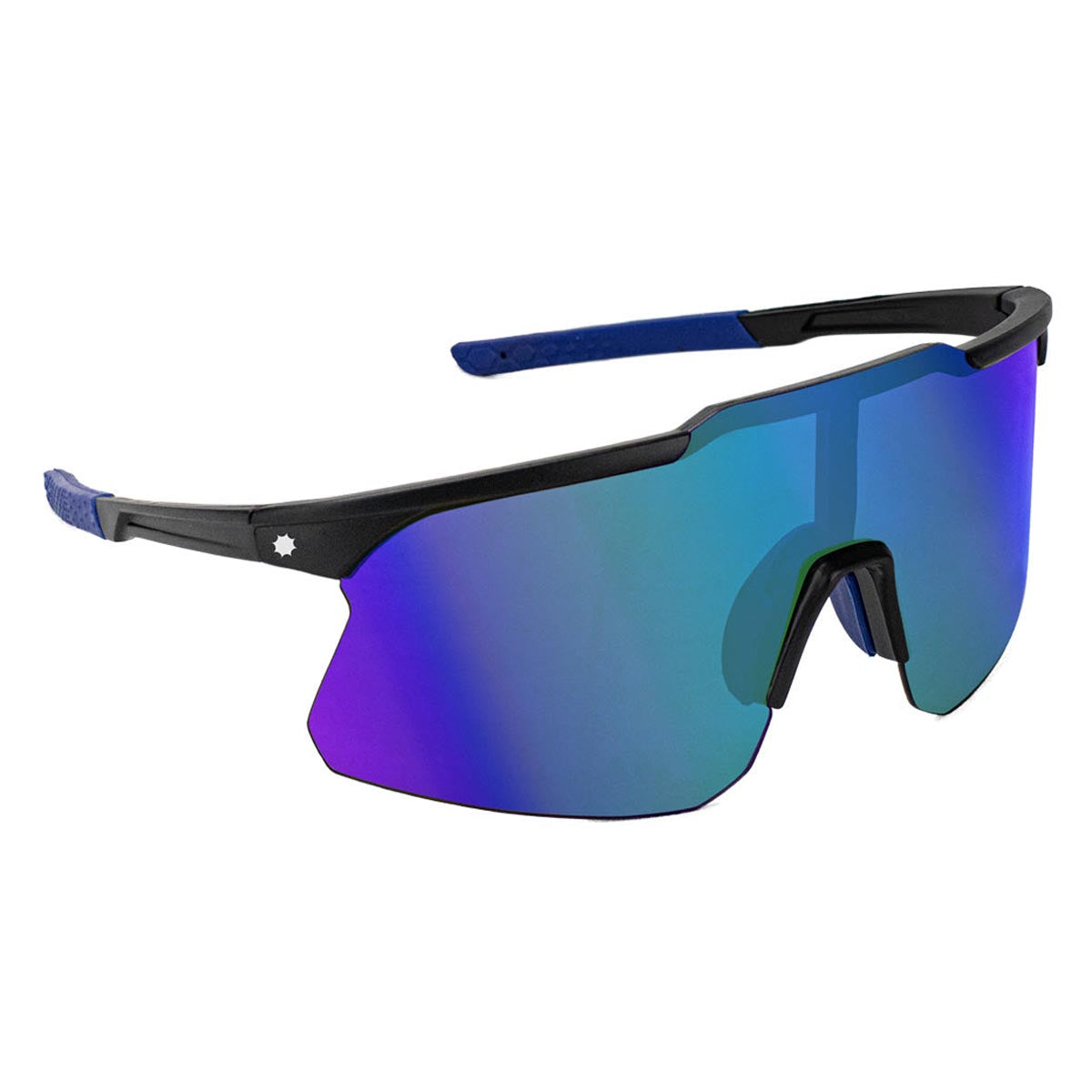 Glassy Cooper Polarized Sunglasses - Black/Blue Mirror image 1