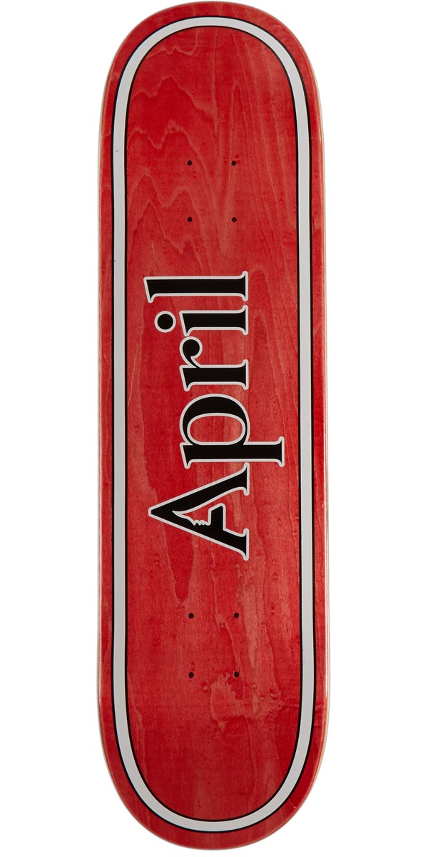 April AP OG Logo Skateboard Deck - Red - 8.50