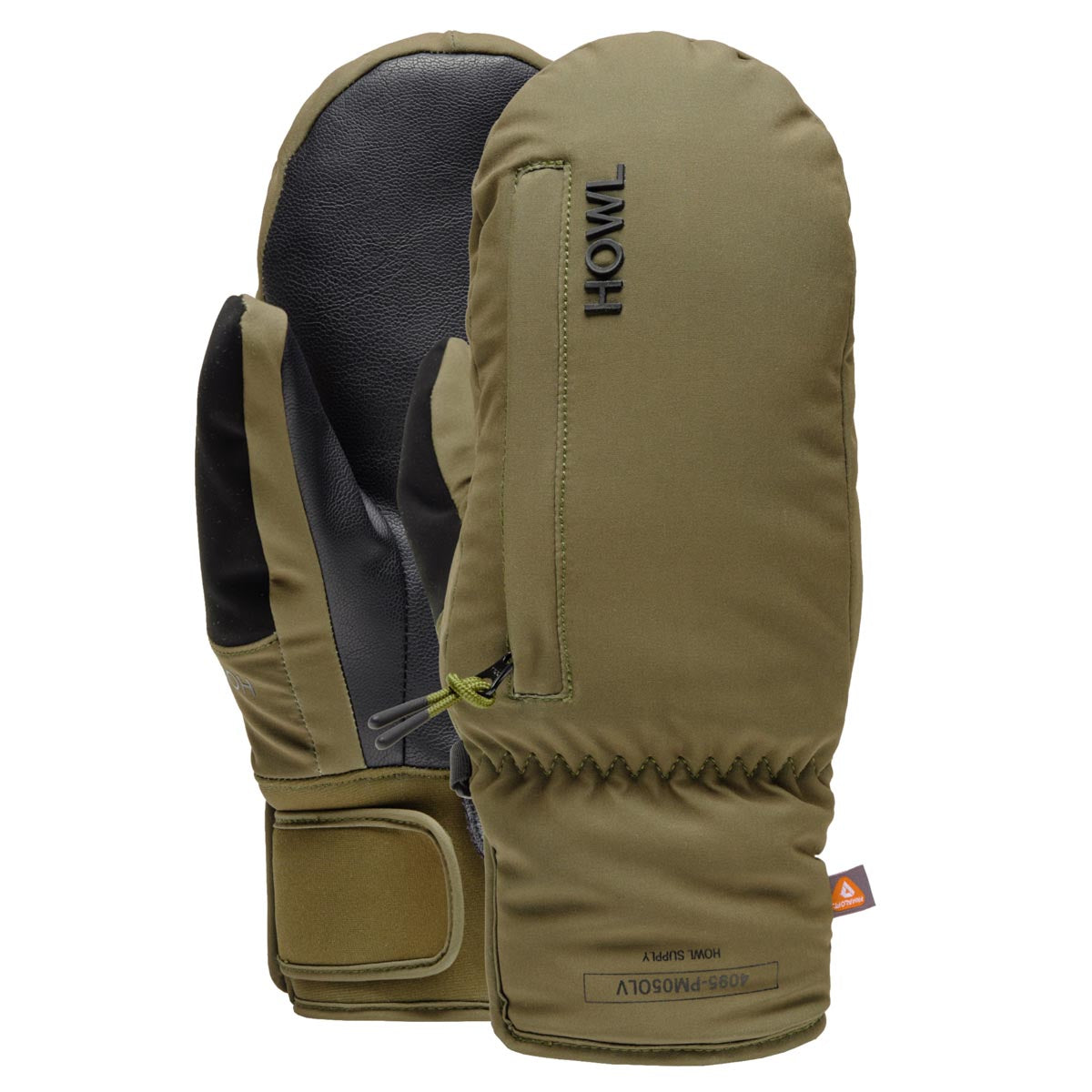 Howl Pocket Mitt 2024 Snowboard Gloves - Olive image 1