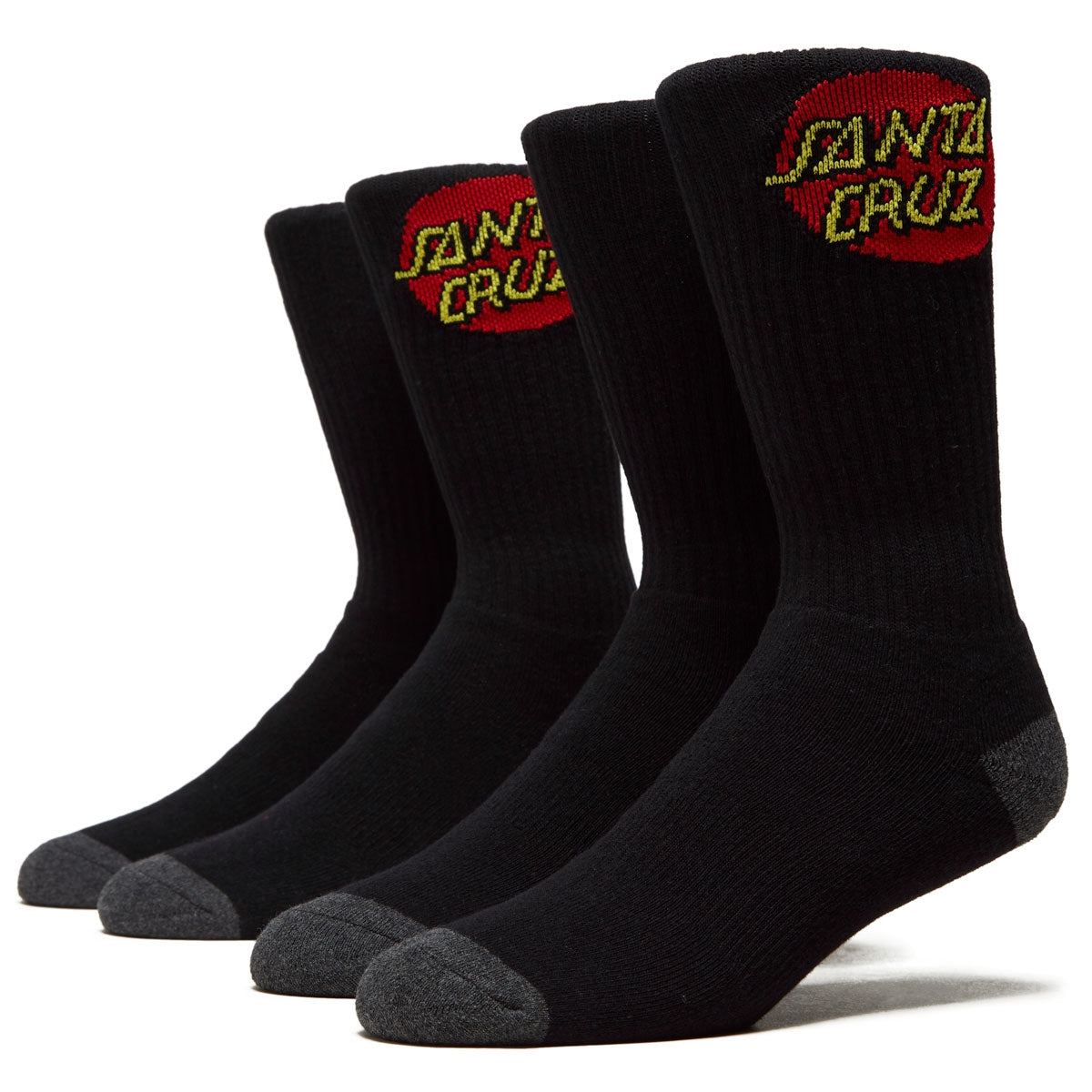 Santa Cruz Cruz Crew 2 Pair of Socks - Black image 1
