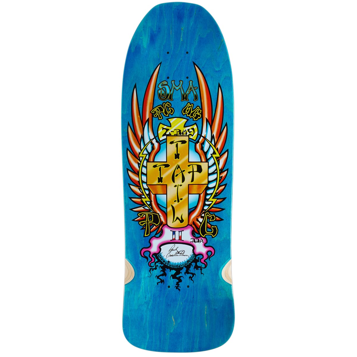 Santa Monica Airlines PC Skateboard Deck - Blue Stain - 9.50