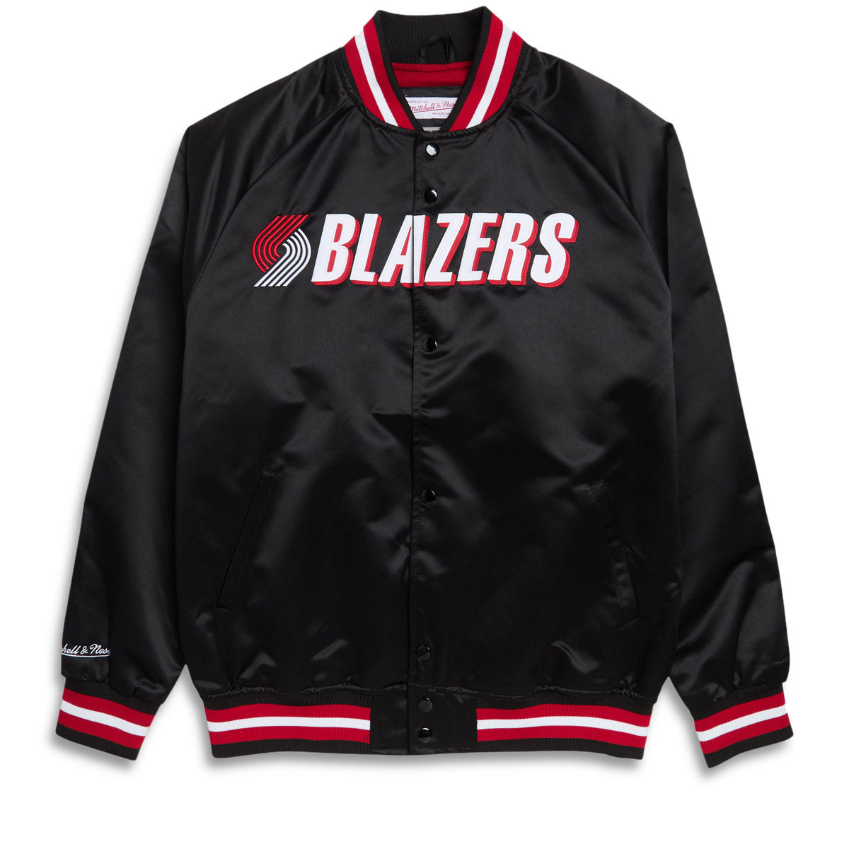 Mitchell & Ness x NBA Trail Blazers Satin Jacket - Black image 1