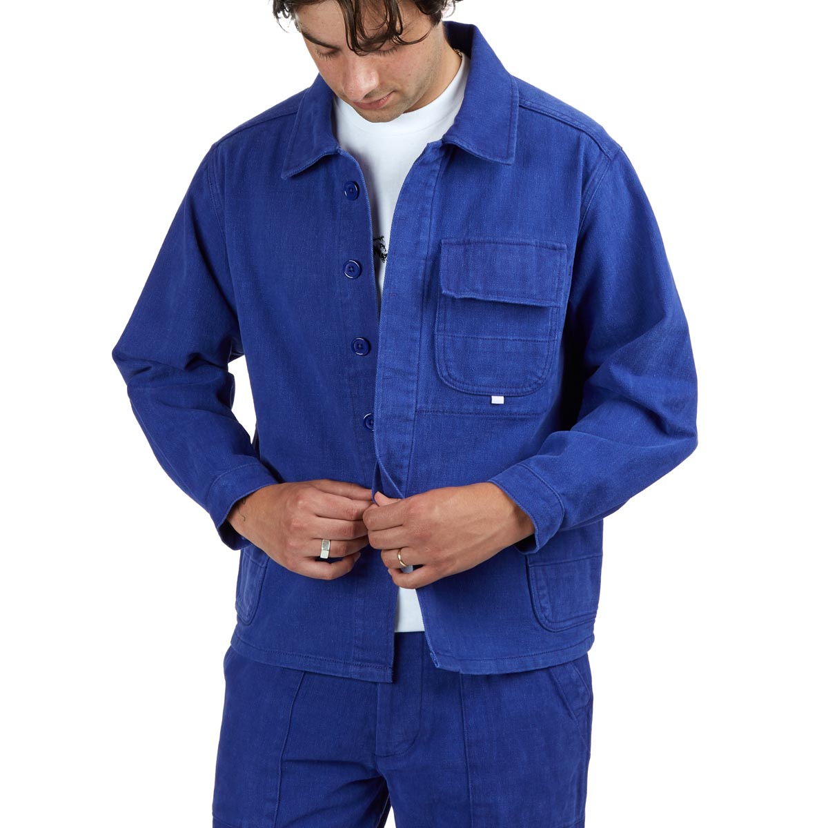 CCS French Cropped Chore Jacket - Blue image 4