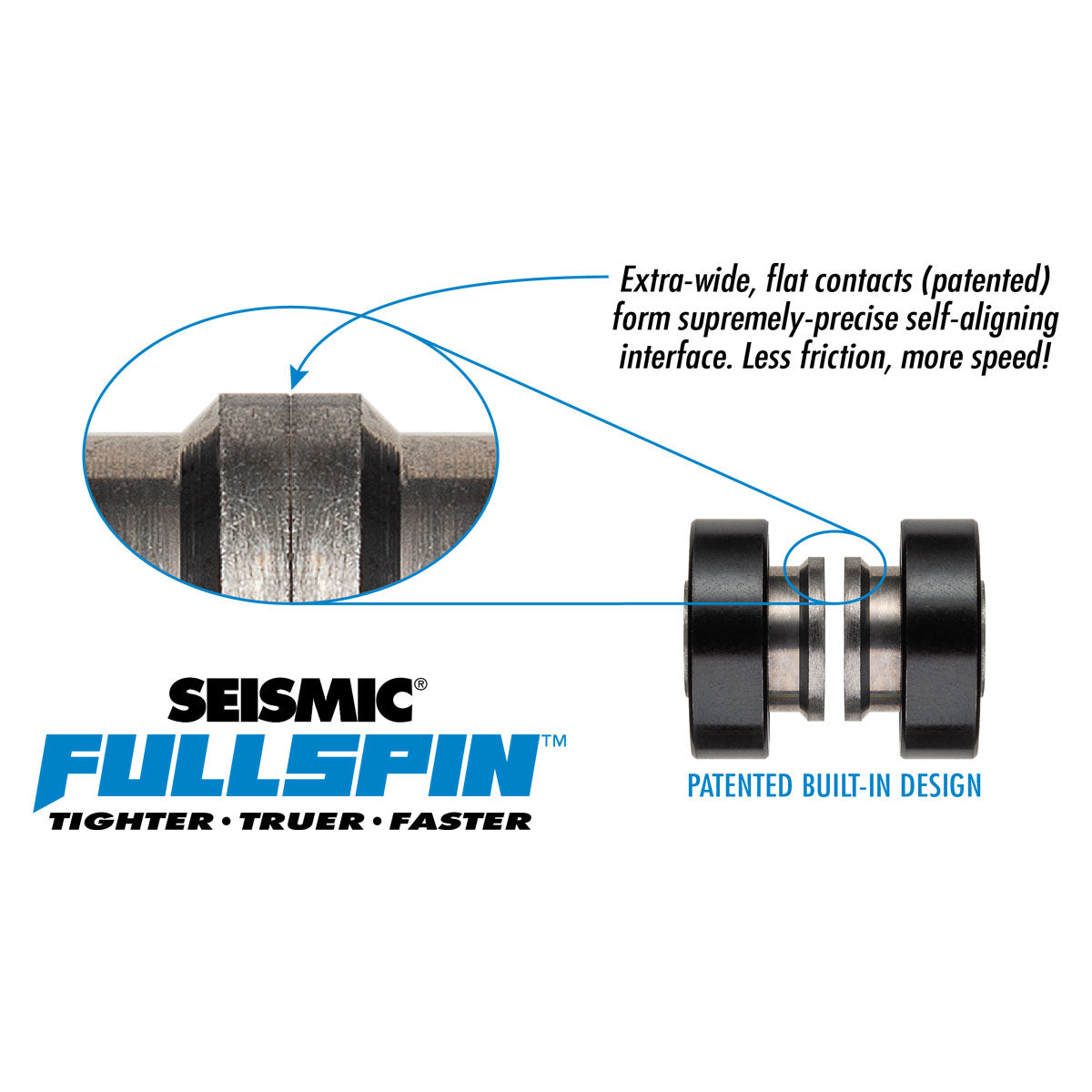 Seismic Fullspin 7-Ball Ceramic Pro Spec Bearings - Black image 3