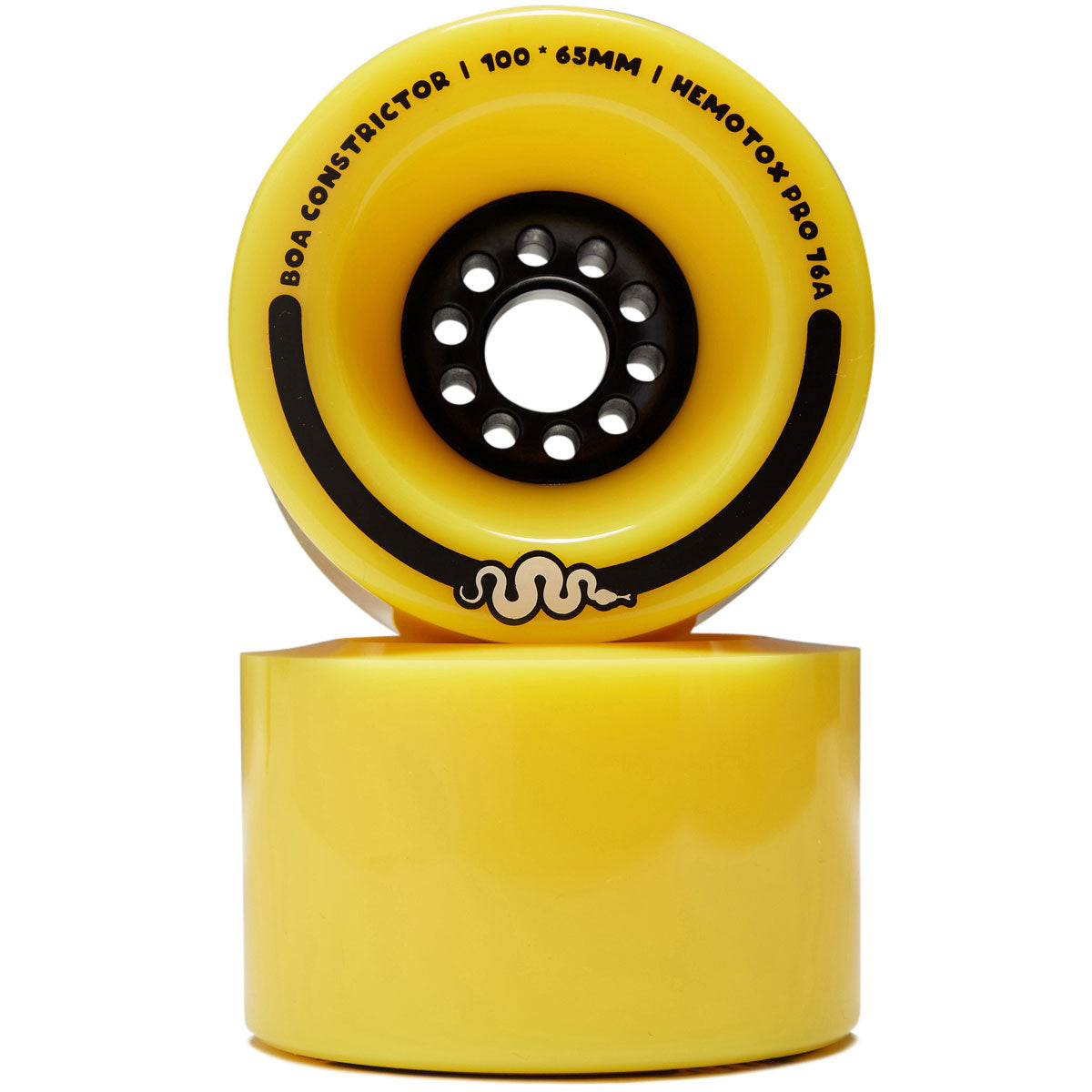 Boa Constrictor Race 76a Longboard Wheels - Yellow - 100mm image 2