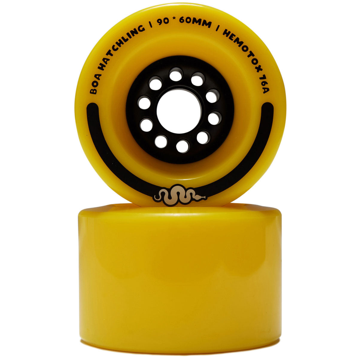Boa Hatchling V2 76a Longboard Wheels - Yellow - 90mm image 2