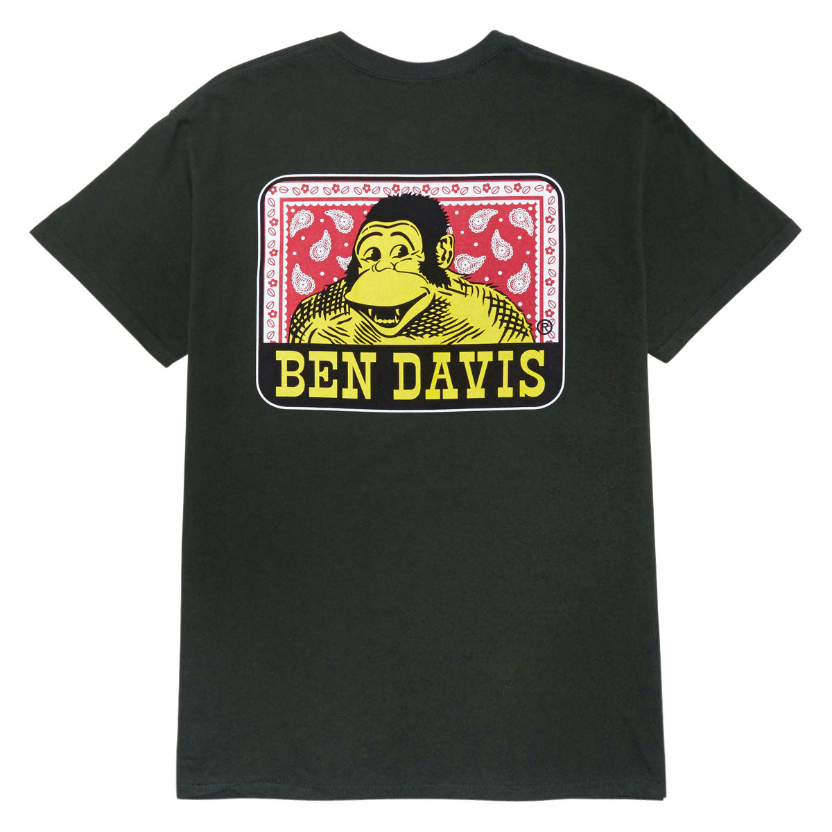 Ben Davis Paisley Logo T-Shirt - Green image 1