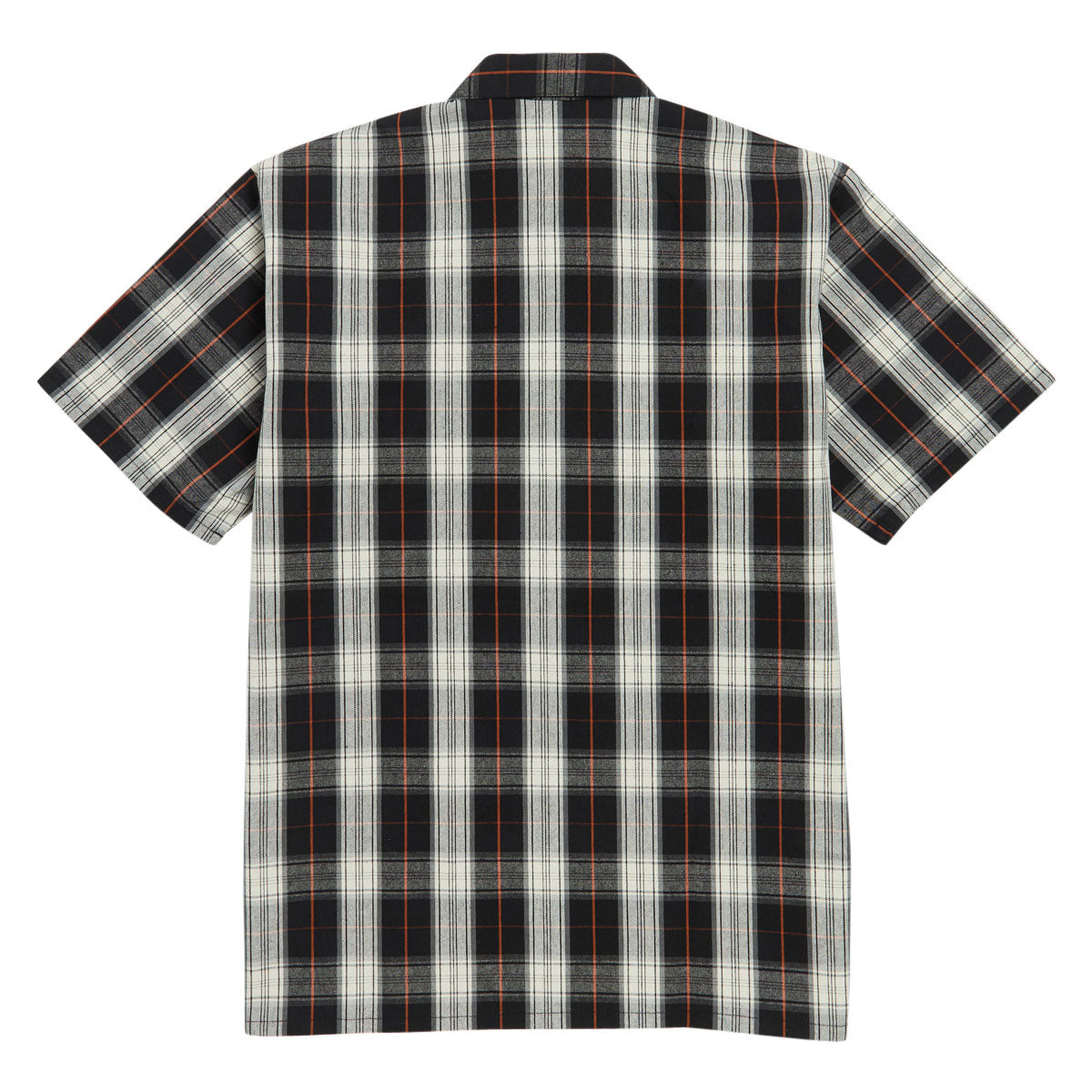 Ben Davis Short Sleeved Plaid 1/2 Zip Shirt - Black/Cream image 2