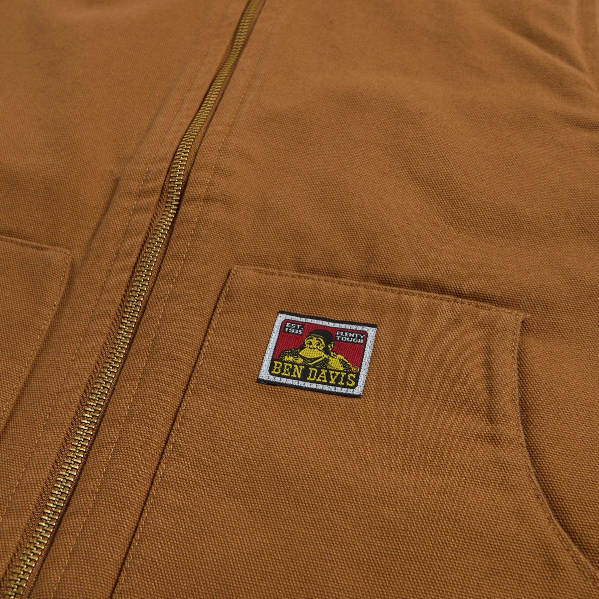 Ben Davis Canvas Lined Vest Jacket - Brown image 5