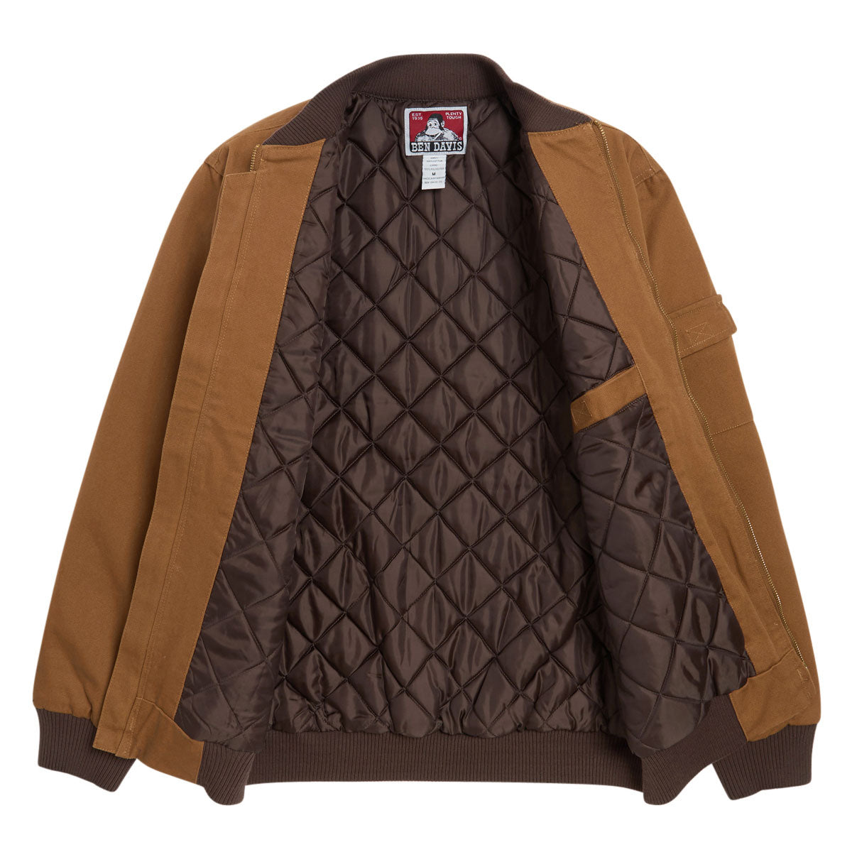 Ben Davis Canvas Bomber Jacket - Brown image 3