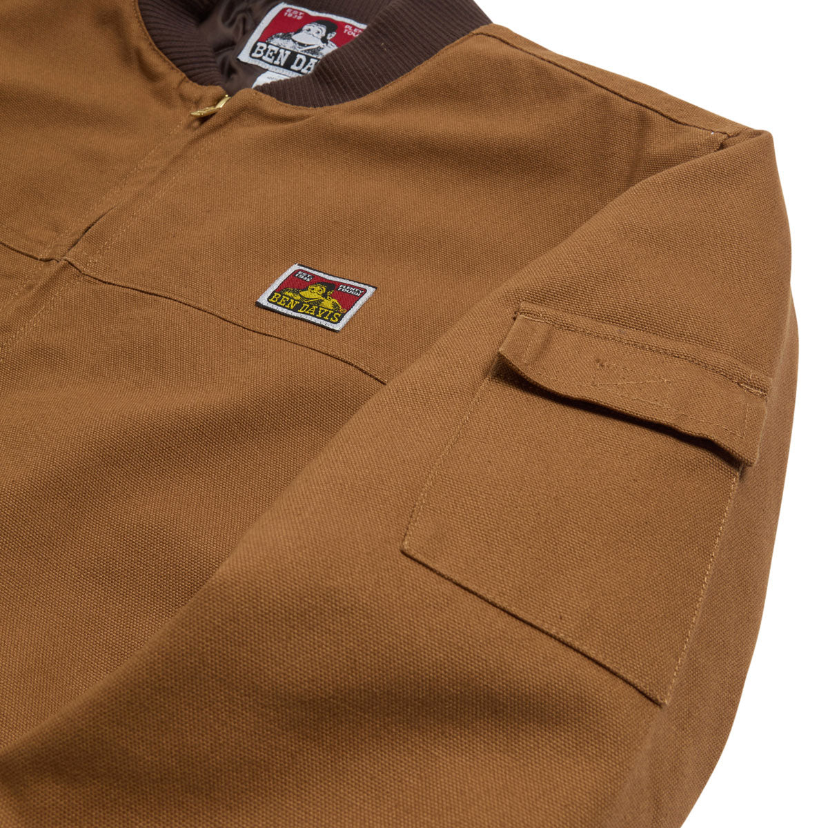 Ben Davis Canvas Bomber Jacket - Brown image 5
