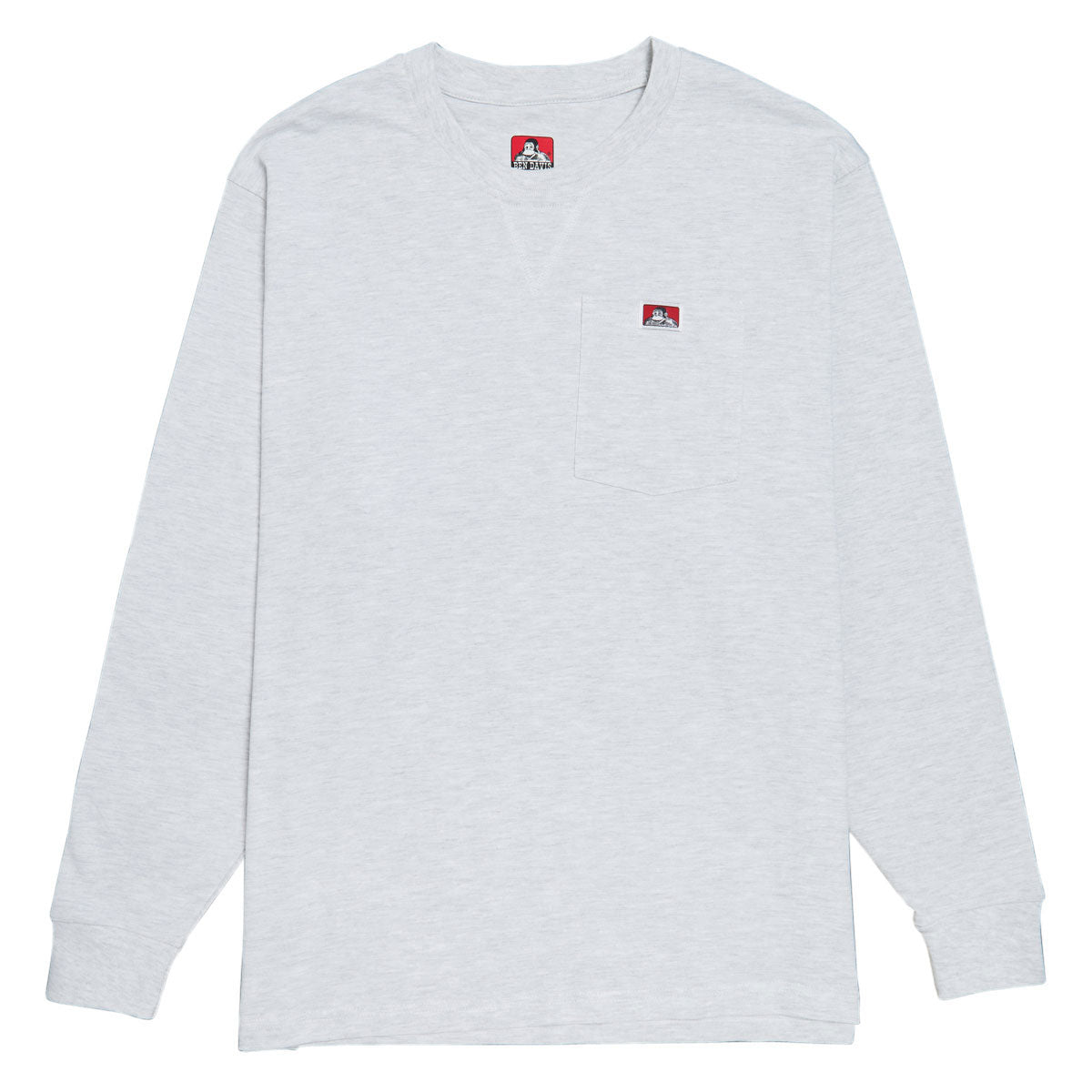 Ben Davis Heavy Duty Long Sleeve Pocket T-Shirt - Ash Grey image 1
