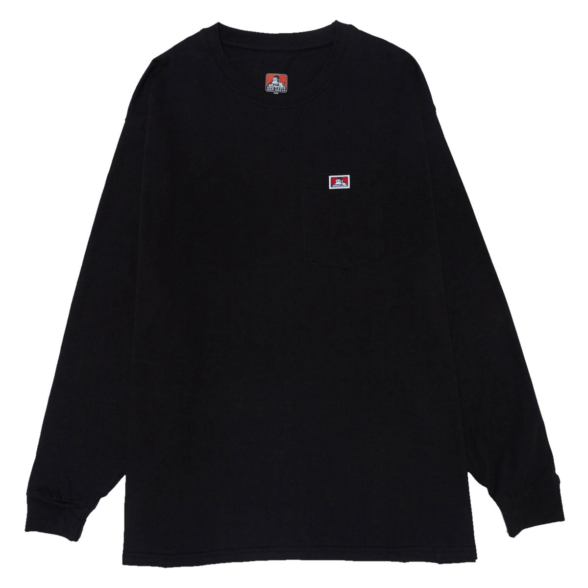 Ben Davis Heavy Duty Long Sleeve Pocket T-Shirt - Black image 1