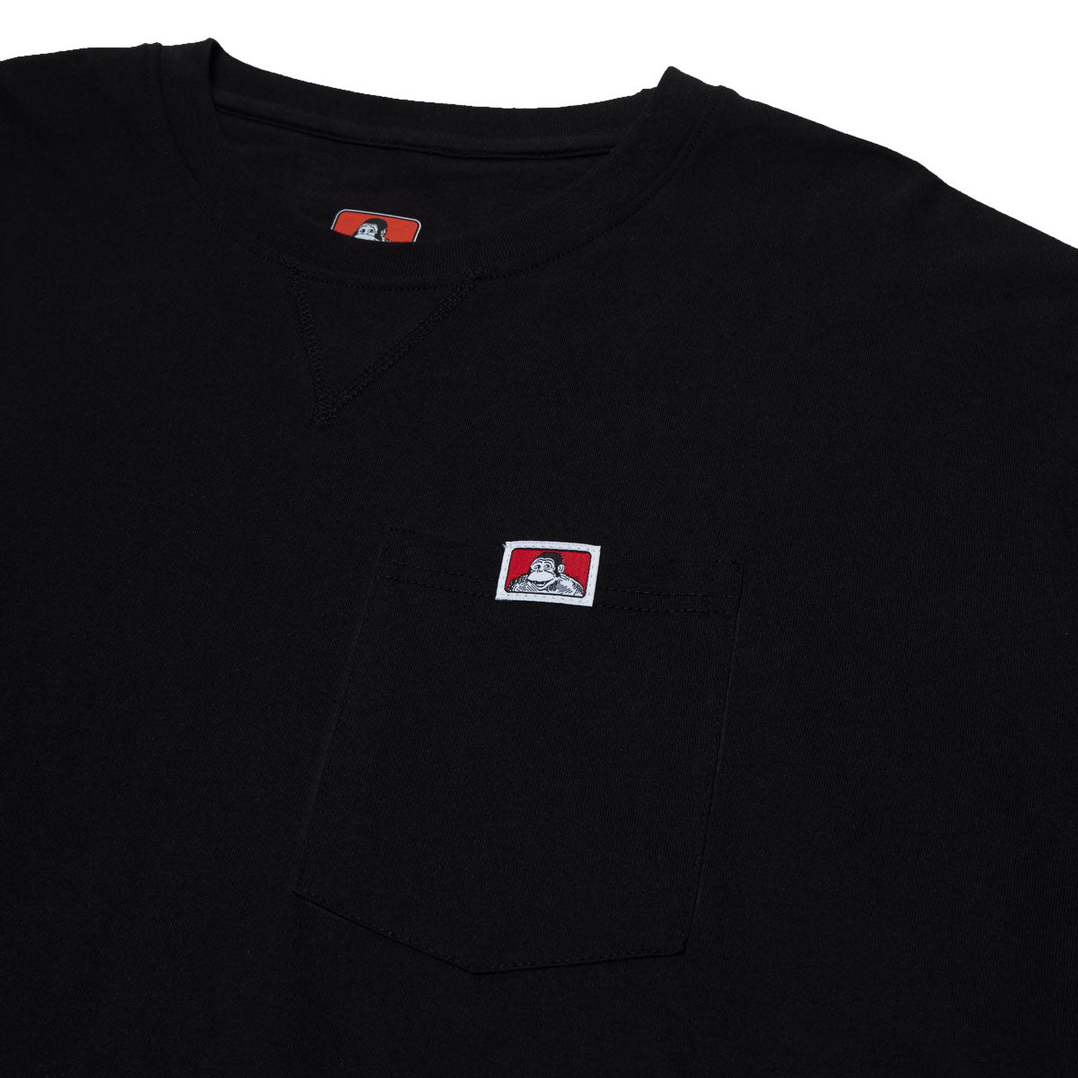 Ben Davis Heavy Duty Long Sleeve Pocket T-Shirt - Black image 2