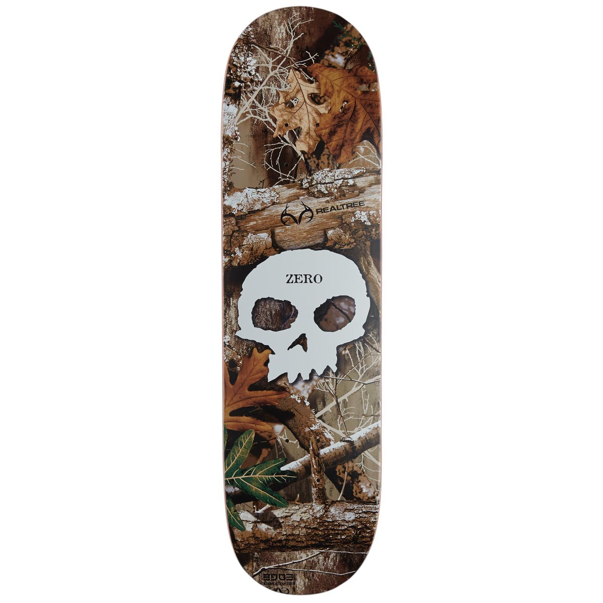 Zero x Realtree Single Skull Skateboard Deck - White - 8.50