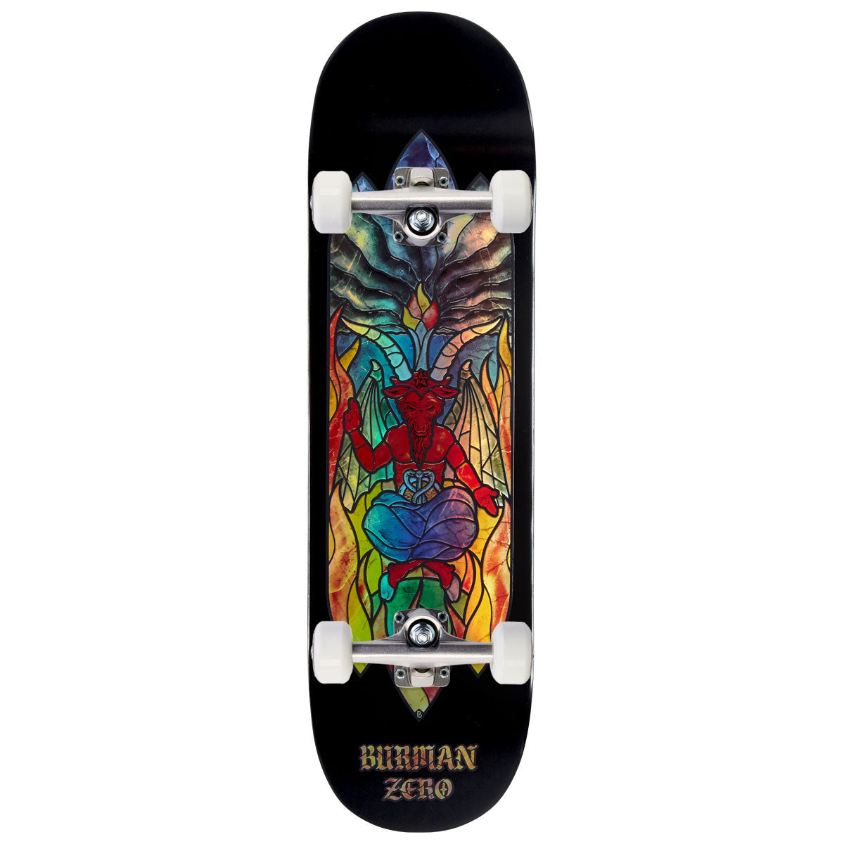 Zero Burman Stained Glass Skateboard Complete - 8.625