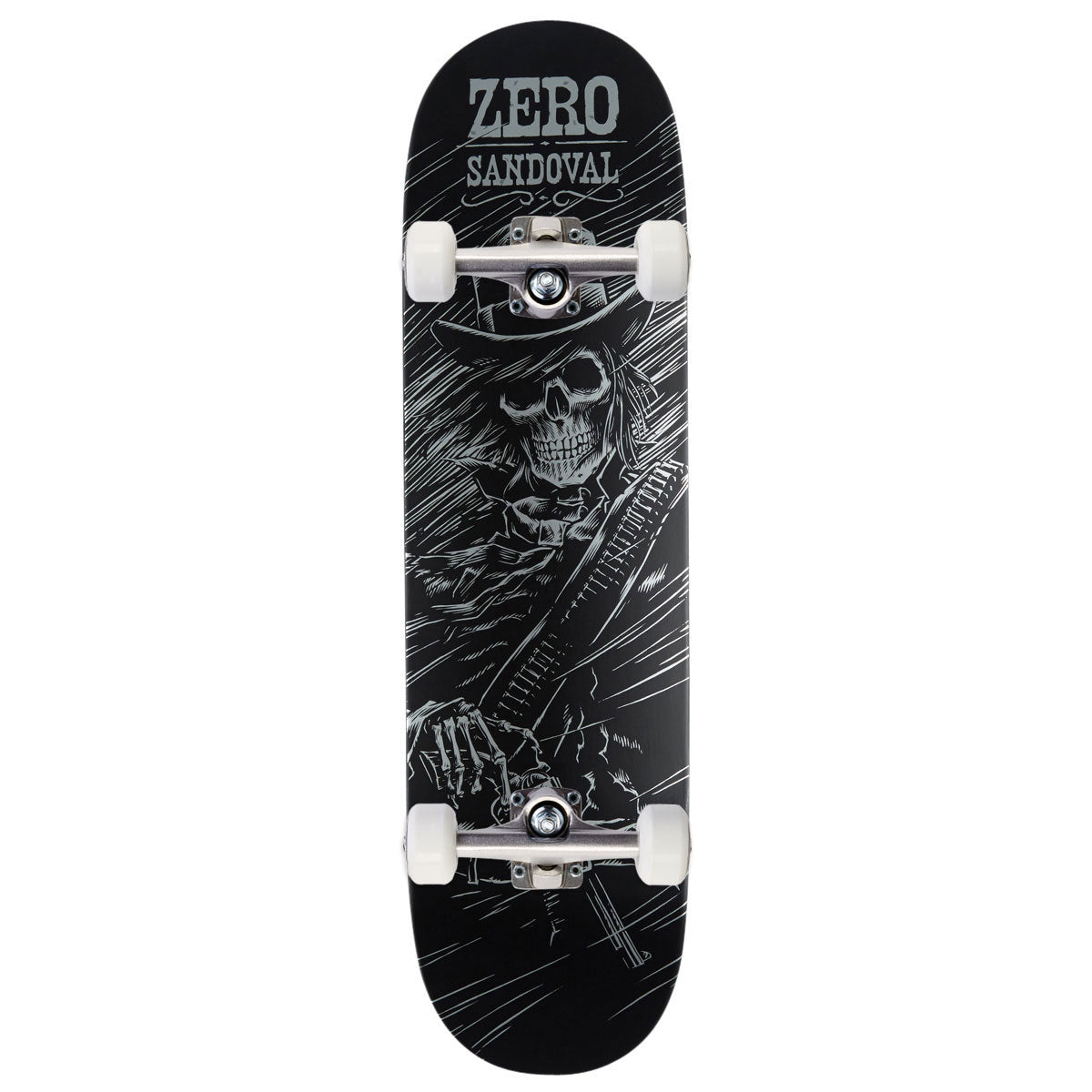 Zero Tommy Sandoval Gunslinger Reissue Skateboard Complete - Black Dipped - 8.50